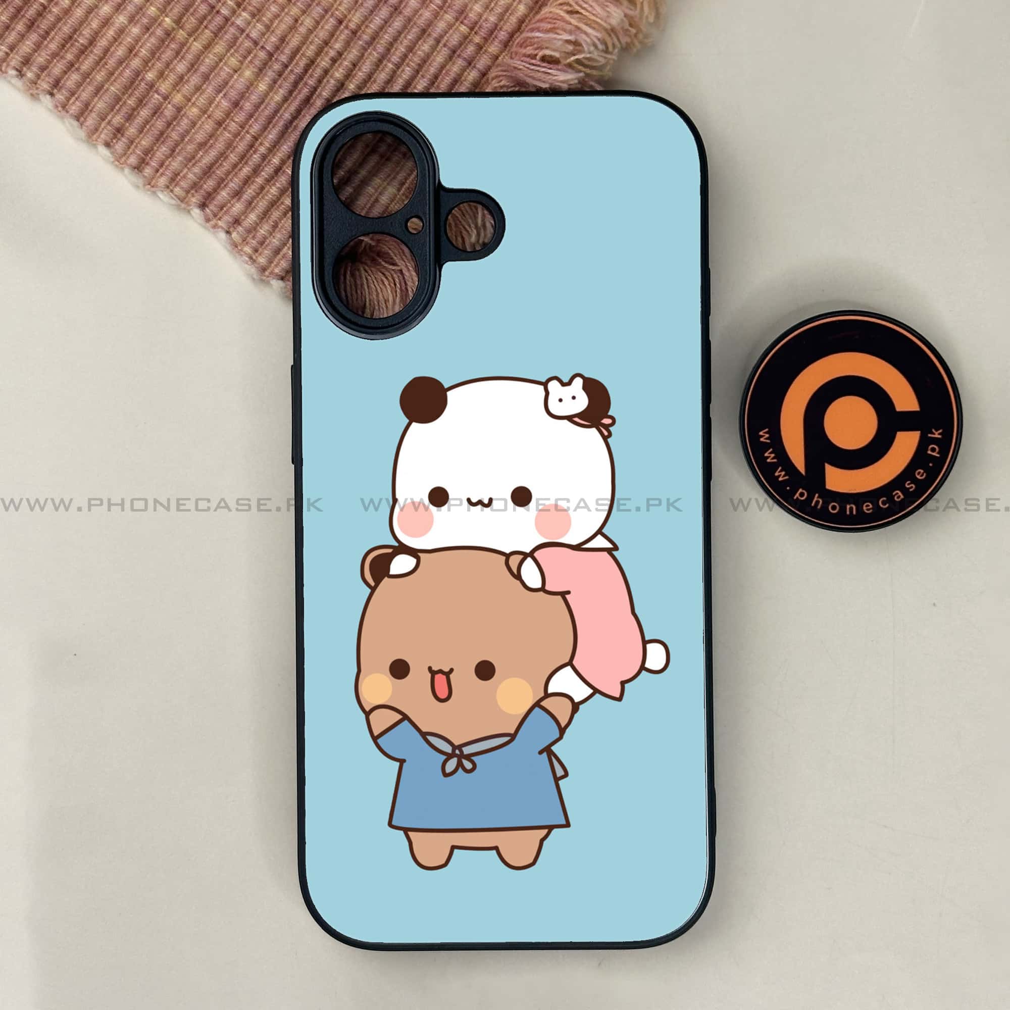 iPhone 17 - Cute BuBu DuDu Series - Premium Printed Glass soft Bumper shock Proof Case