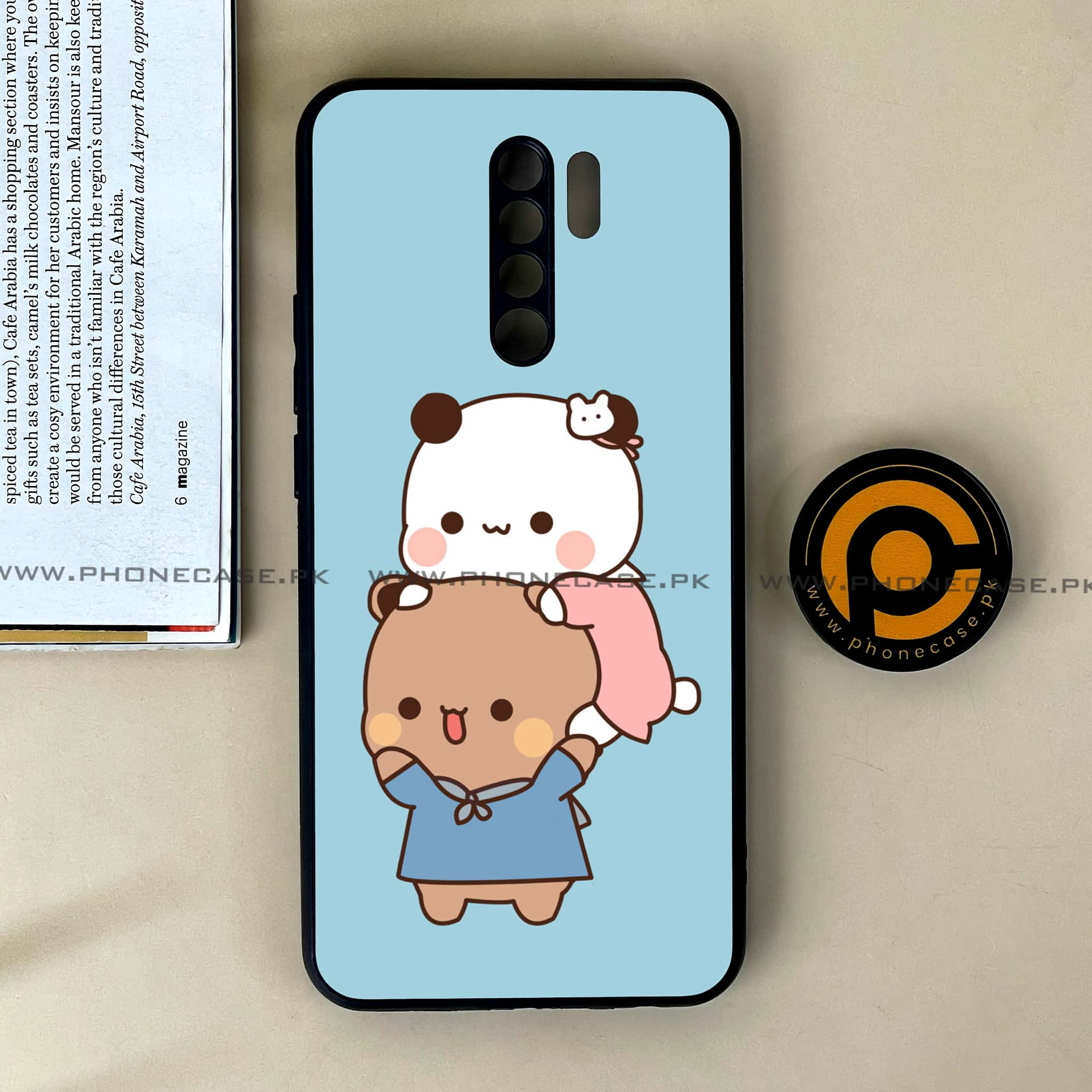 Xiaomi Redmi 9 - Cute BuBu DuDu Series - Premium Printed Glass soft Bumper shock Proof Case