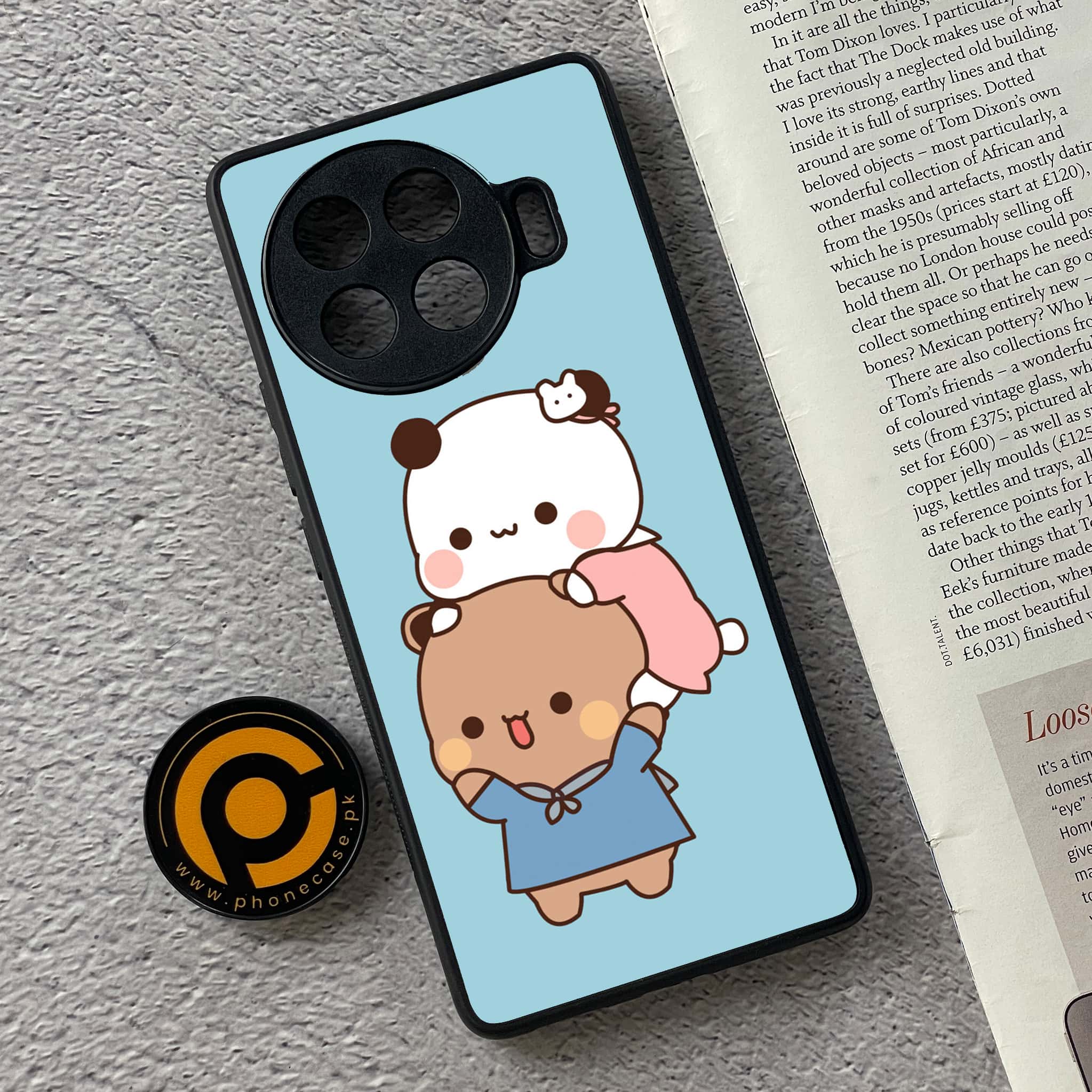 Tecno Spark 20 pro plus - Cute BuBu DuDu Series - Premium Metal Printed soft Bumper shock Proof Case
