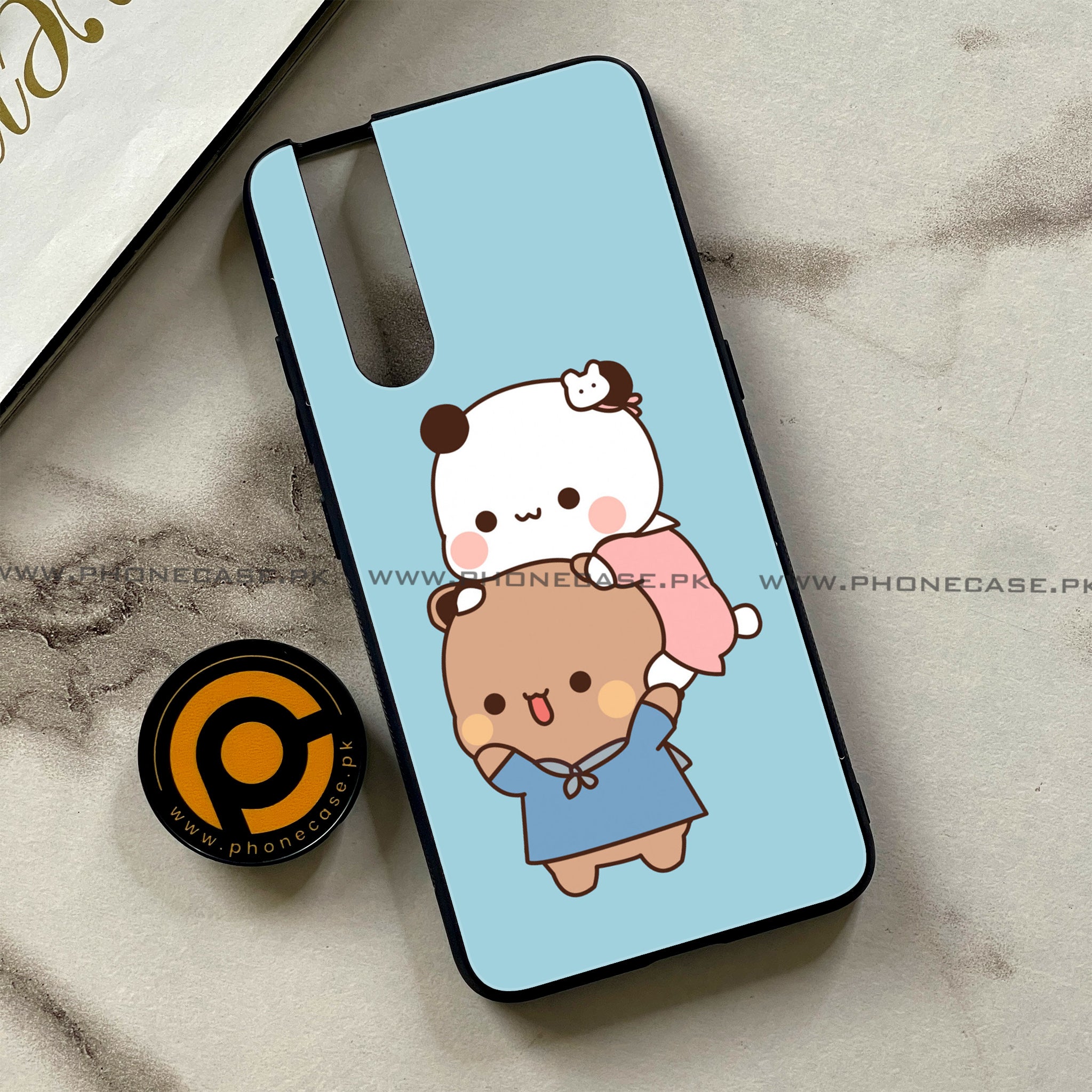 Vivo V15 Pro - Cute BuBu DuDu Series - Premium Printed Glass soft Bumper shock Proof Case