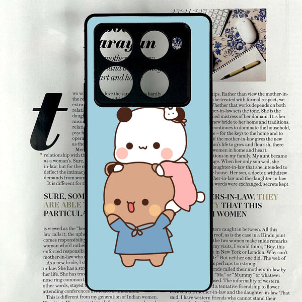 Infinix Note 40 Pro 4G - Cute BuBu DuDu Design 5 - Premium Printed Glass soft Bumper shock Proof Case CS-39130
