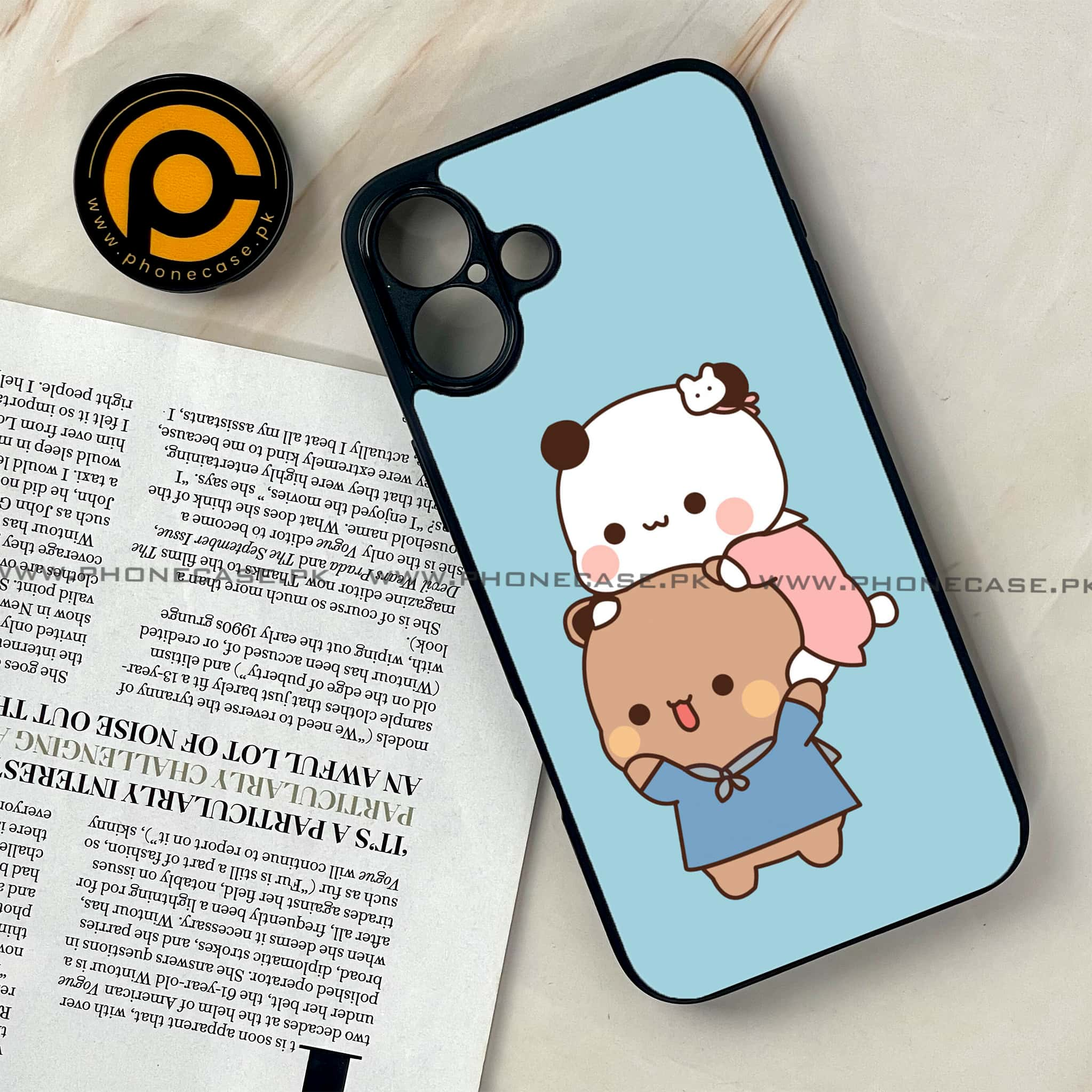 iPhone 16 Plus - Cute BuBu DuDu Series - Premium Printed Glass soft Bumper shock Proof Case