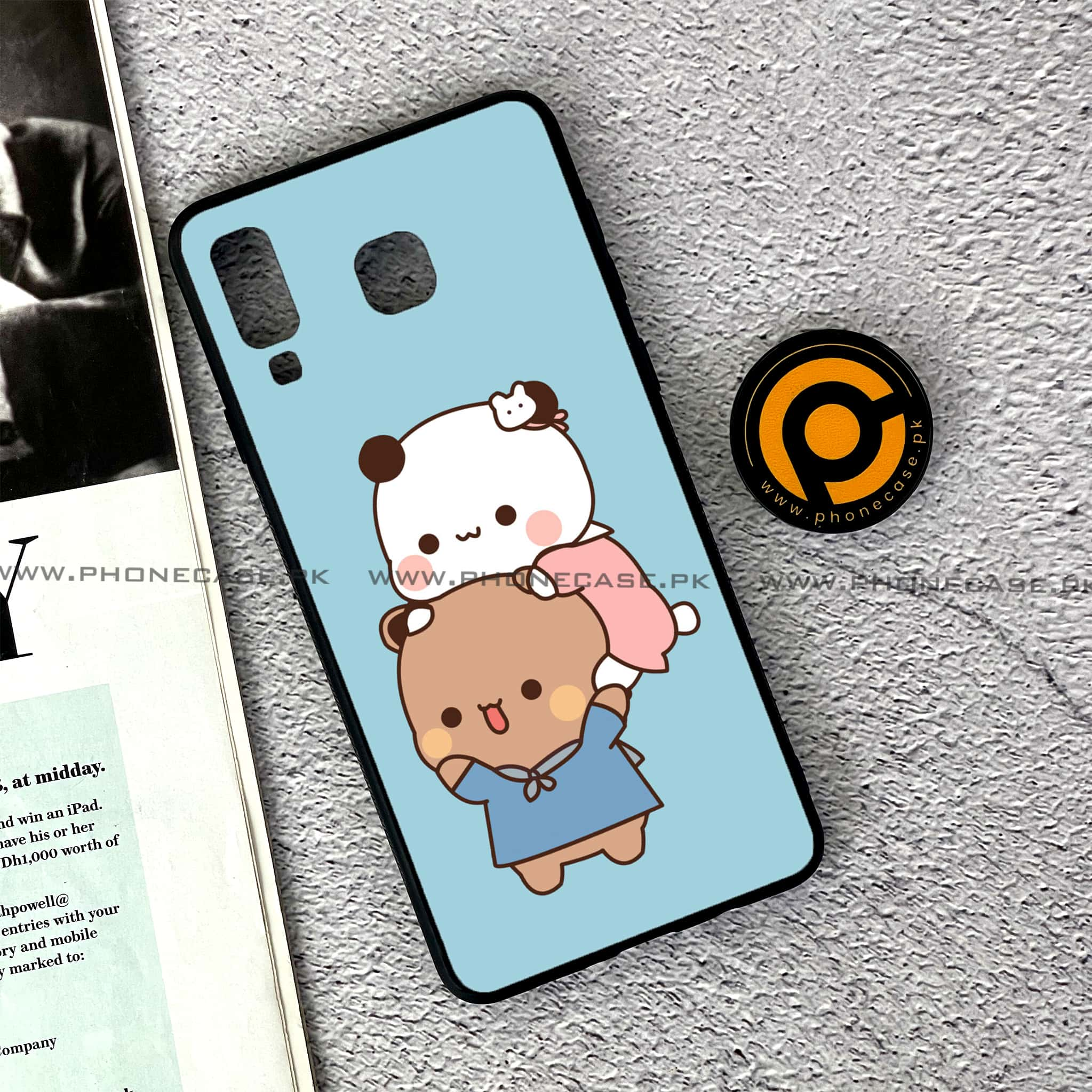 Samsung Galaxy A8 Star(A9 Star) - Cute BuBu DuDu Series - Premium Printed Glass soft Bumper shock Proof Case