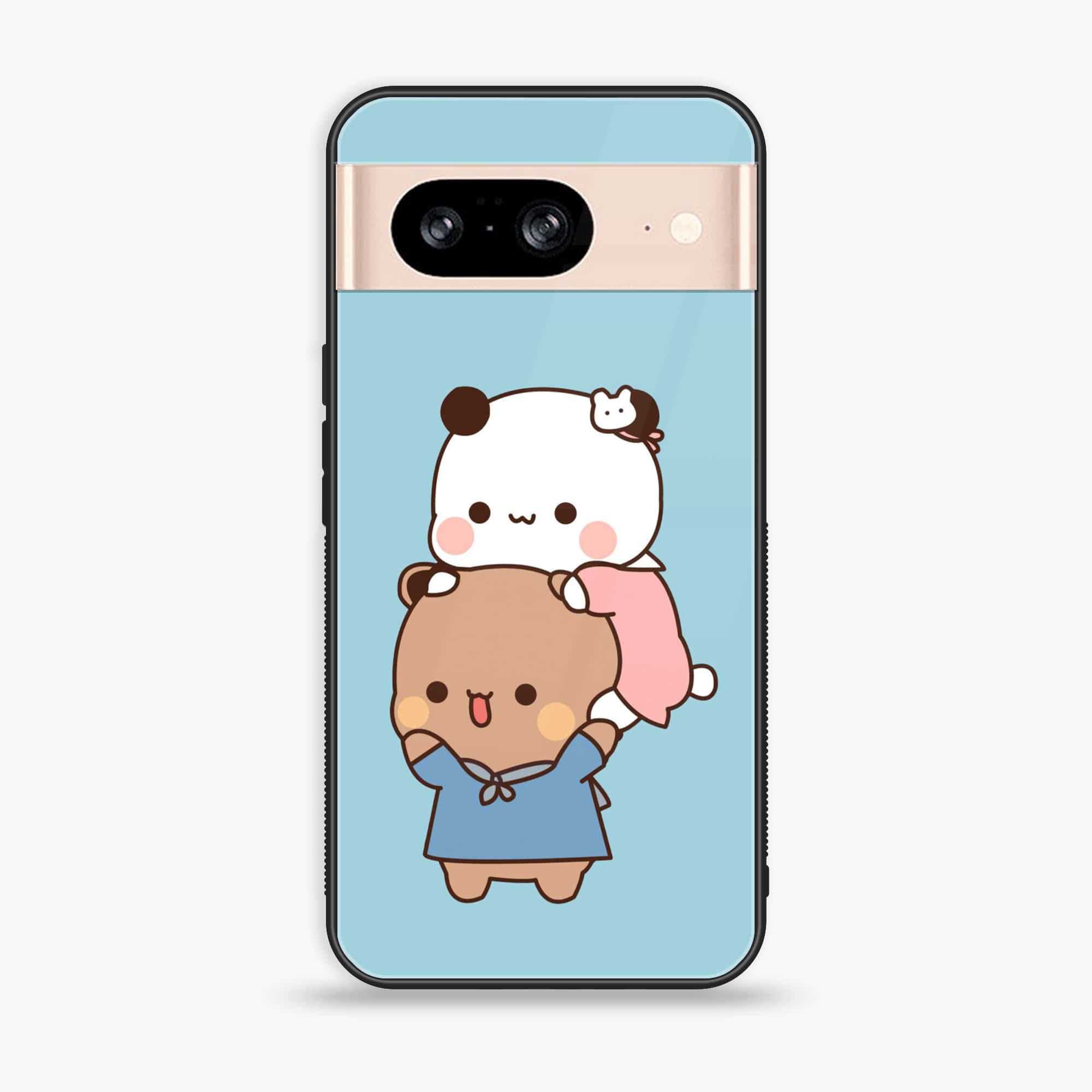 Google Pixel 8 - Cute BuBu DuDu Series - Premium Printed Glass soft Bumper shock Proof Case