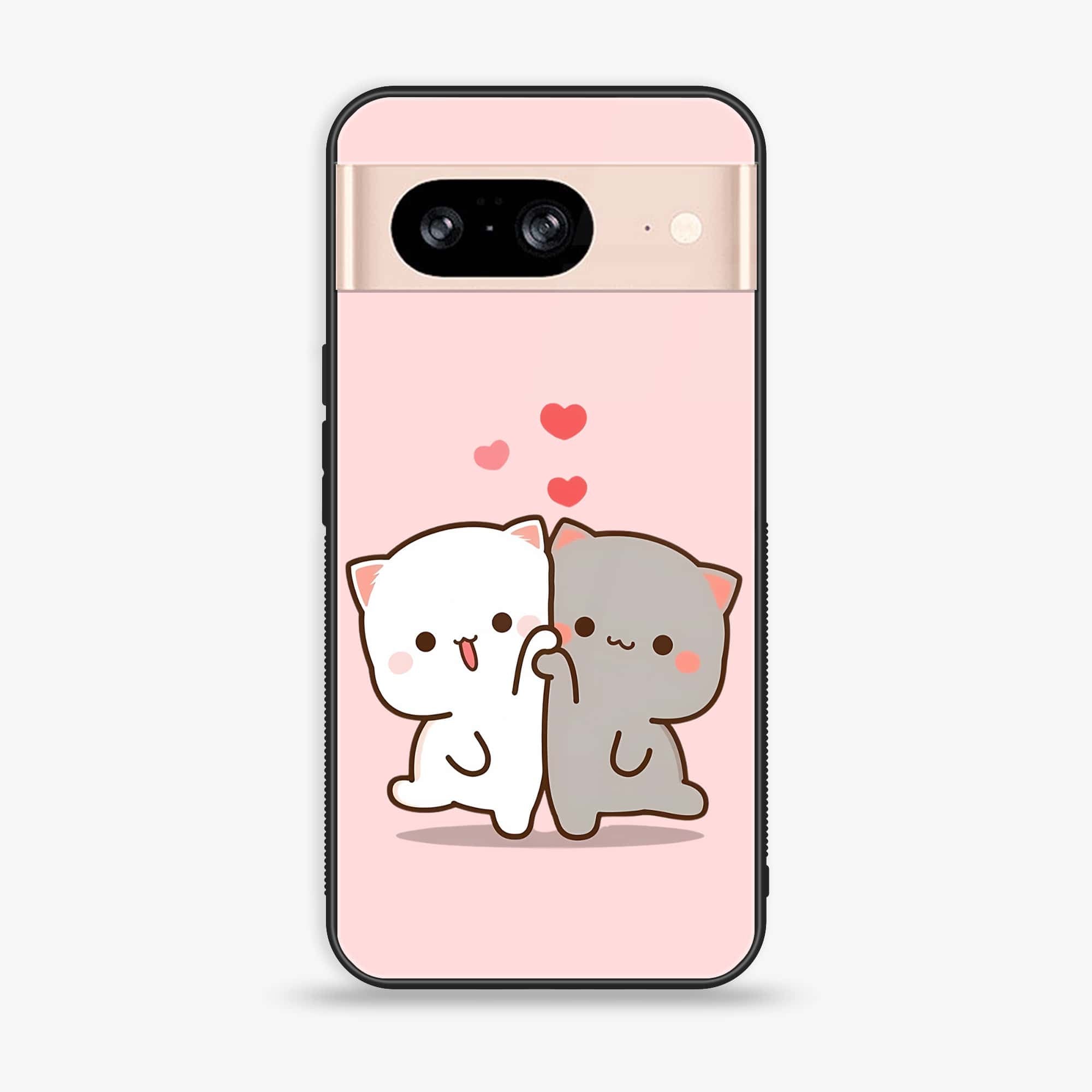 Google Pixel 8 - Cute BuBu DuDu Series - Premium Printed Glass soft Bumper shock Proof Case