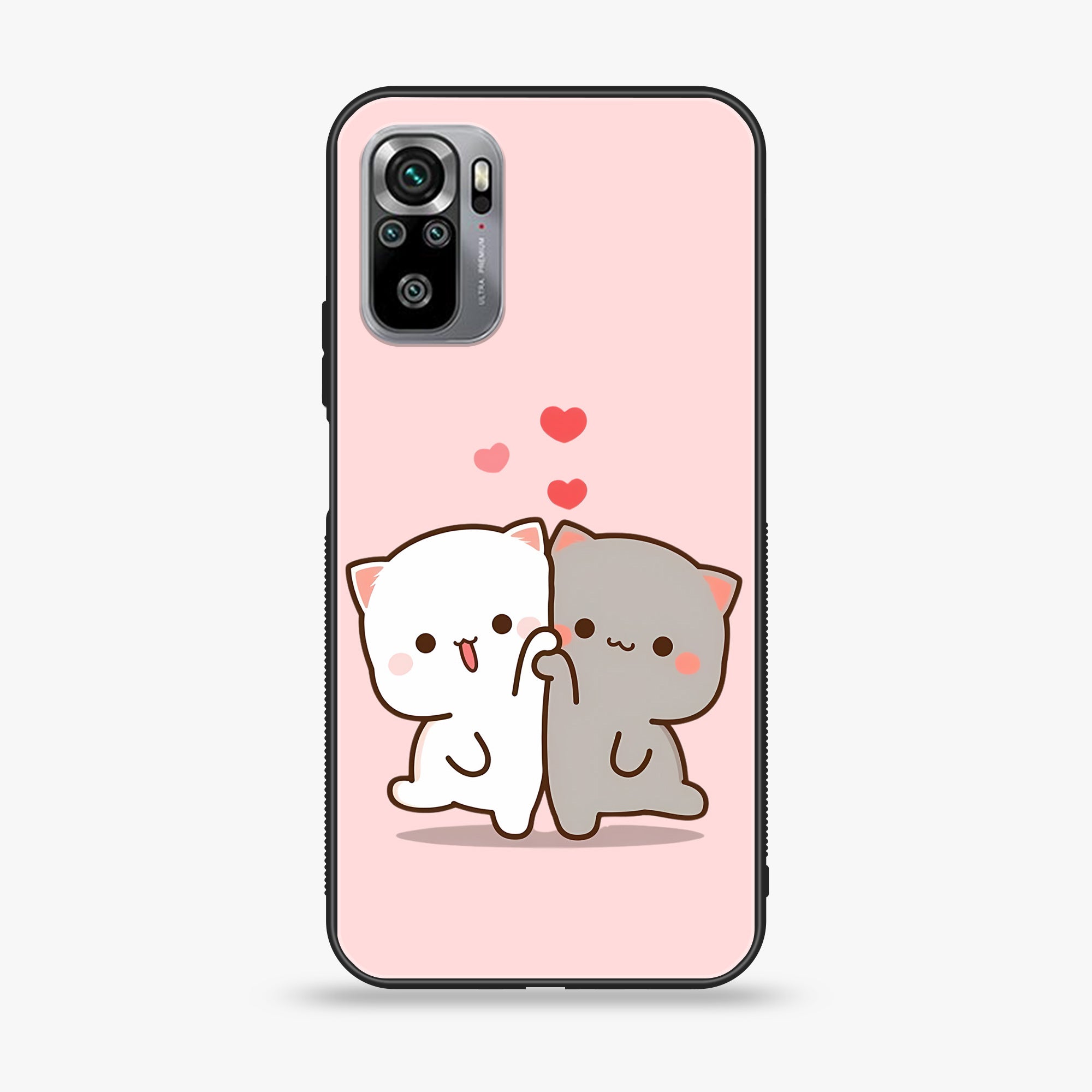 Xiaomi Redmi Note 10S- Cute BuBu DuDu Series - Premium Printed Glass soft Bumper shock Proof Case