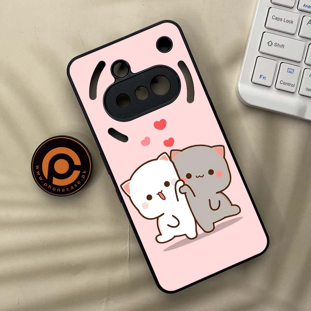 Nothing Phone 3a - Cute BuBu DuDu Series - Premium Metal  Printed soft Bumper shock Proof Case