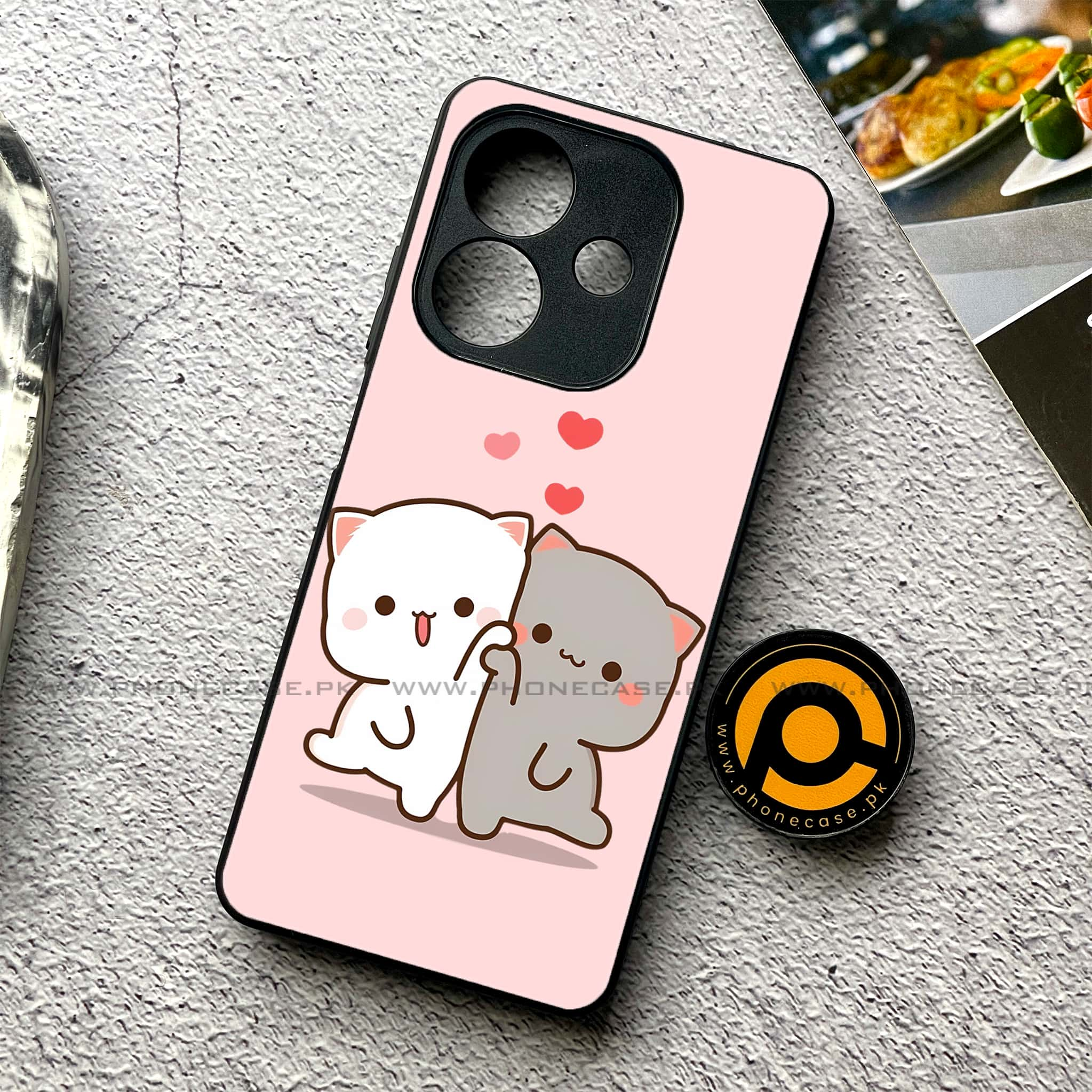 Oppo A3x - Cute BuBu DuDu Series - Premium Printed Glass soft Bumper shock Proof Case