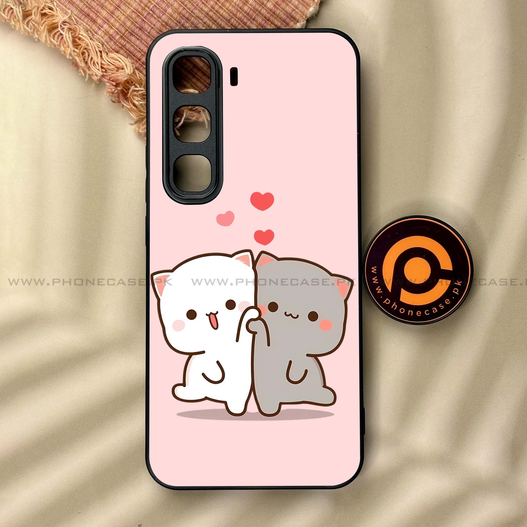 Infinix Hot 60 Pro - Cute BuBu DuDu Series - Premium Metal Printed soft Bumper shock Proof Case
