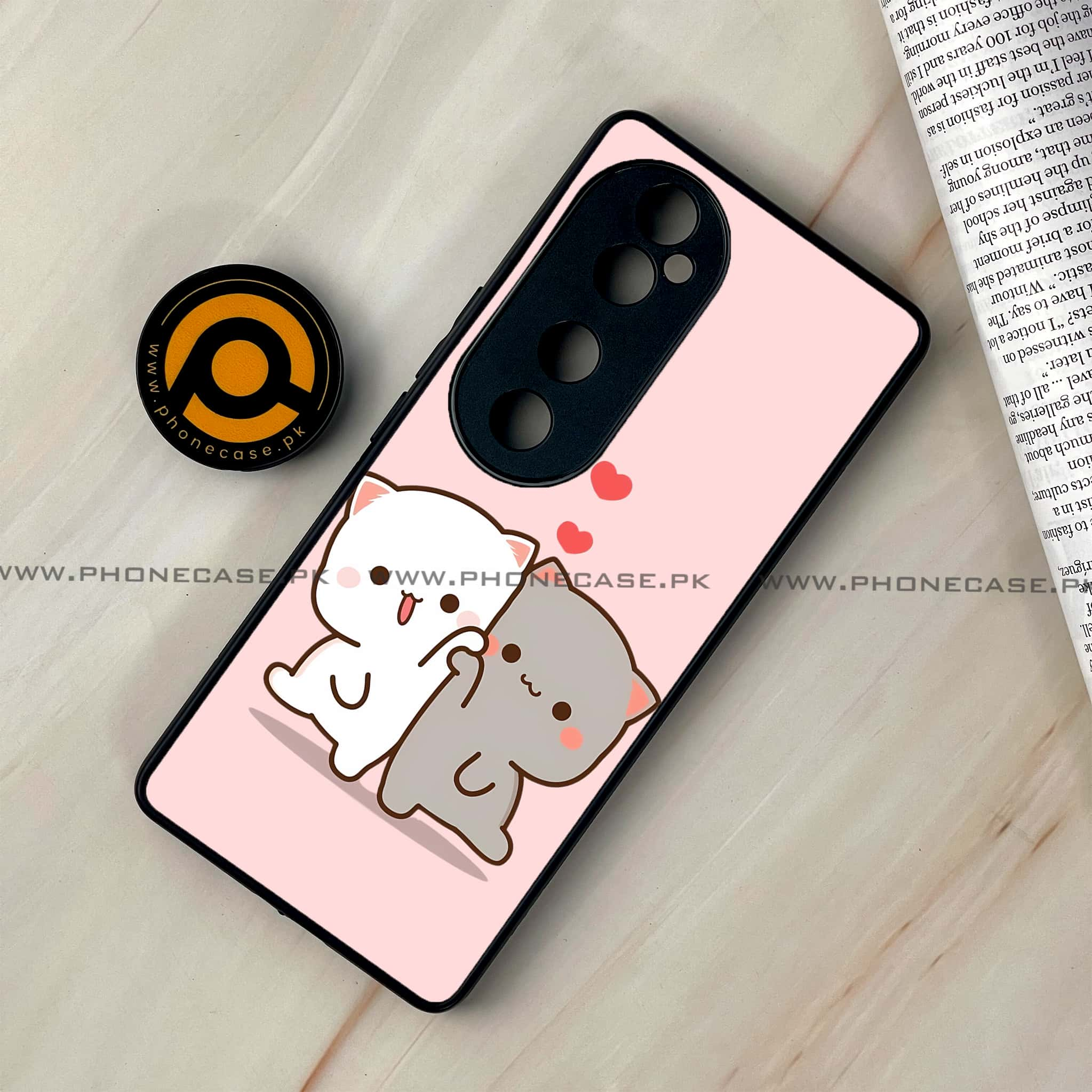 Vivo V40 - Cute BuBu DuDu - Premium Printed Glass soft Bumper shock Proof Case