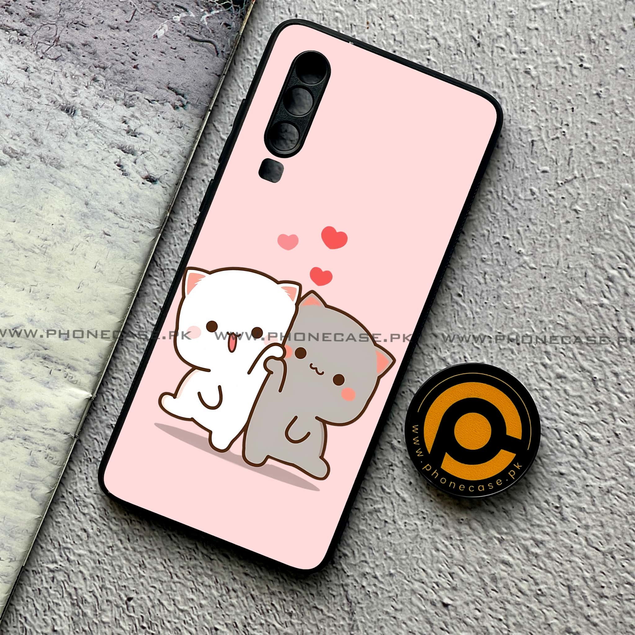 Huawei P30 - Cute BuBu DuDu Series - Premium Printed Glass soft Bumper shock Proof Case