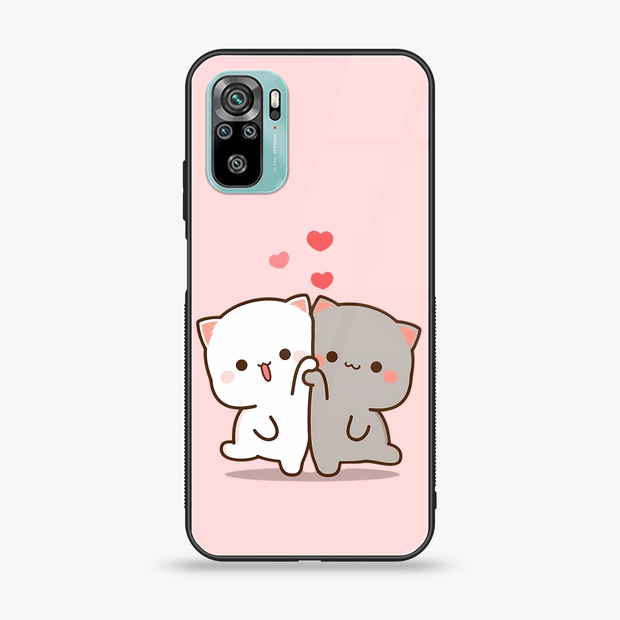 Redmi 10 - Cute BuBu DuDu Series - Premium Printed Glass soft Bumper shock Proof Case