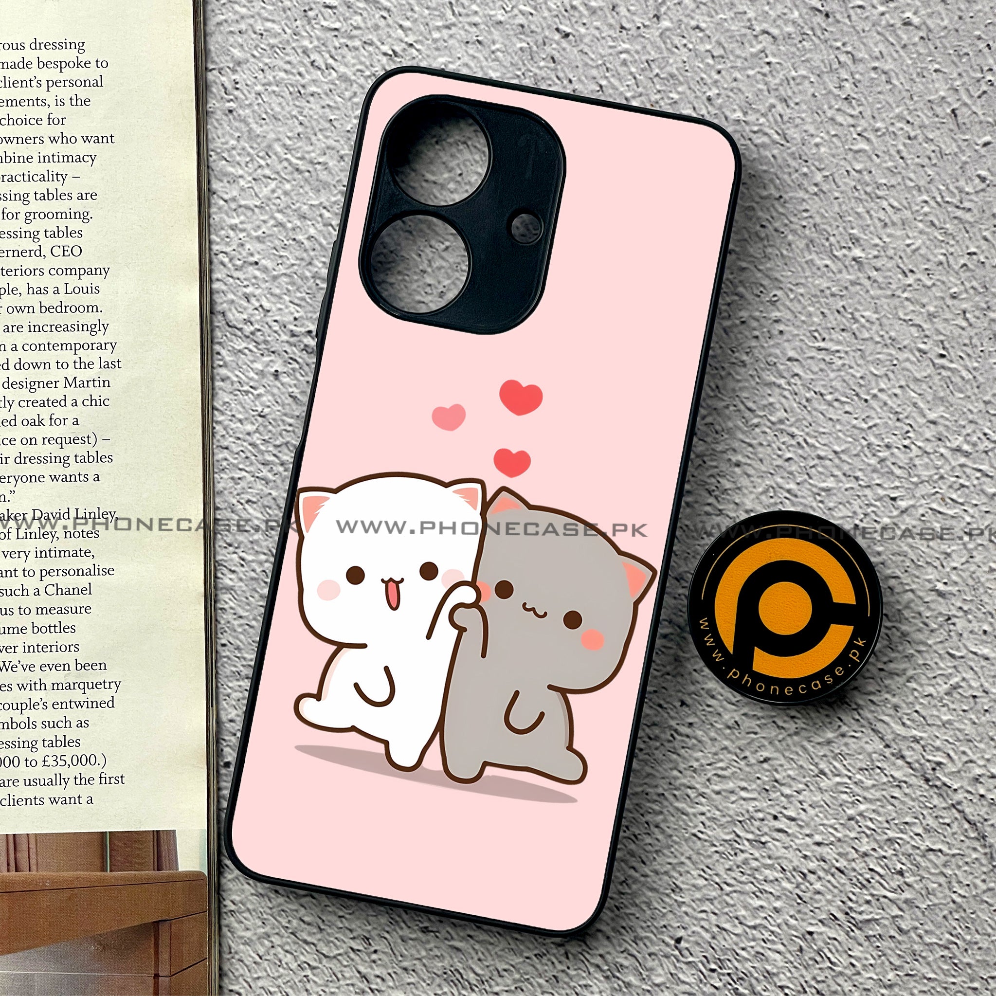 Realme Note 60 - Cute BuBu DuDu Series - Premium Printed Glass soft Bumper shock Proof Case