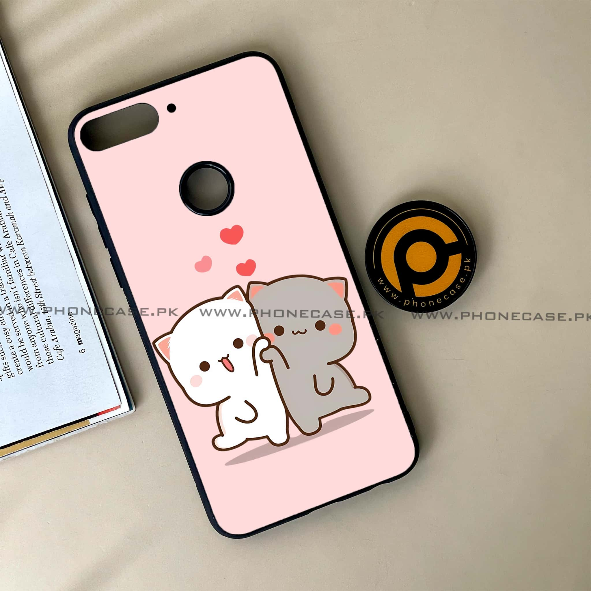 Huawei Y7 Prime (2018) - Cute BuBu DuDu Series - Premium Printed Glass soft Bumper shock Proof Case