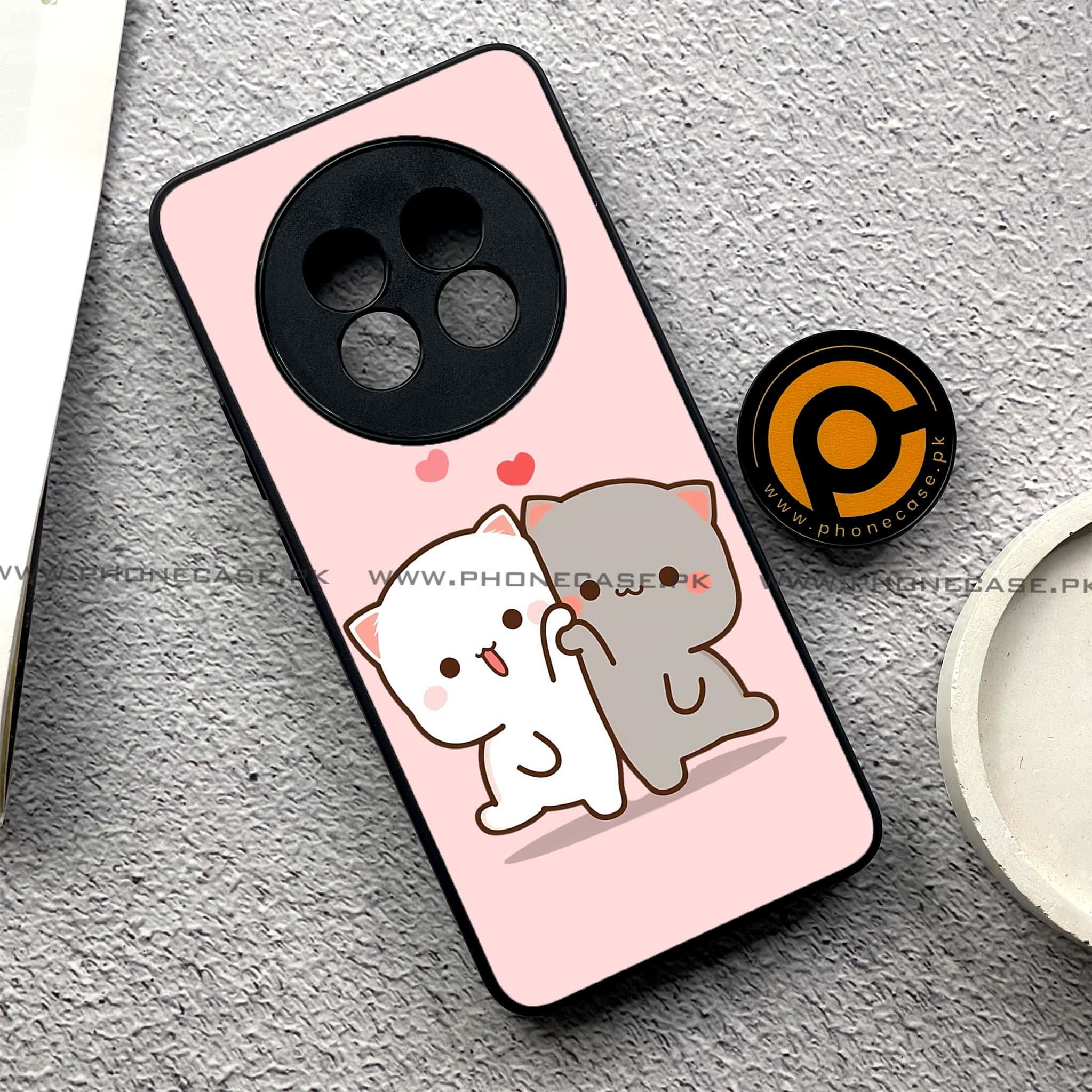 Realme 13 Plus - Cute BuBu DuDu Series - Premium Printed Glass soft Bumper shock Proof Case