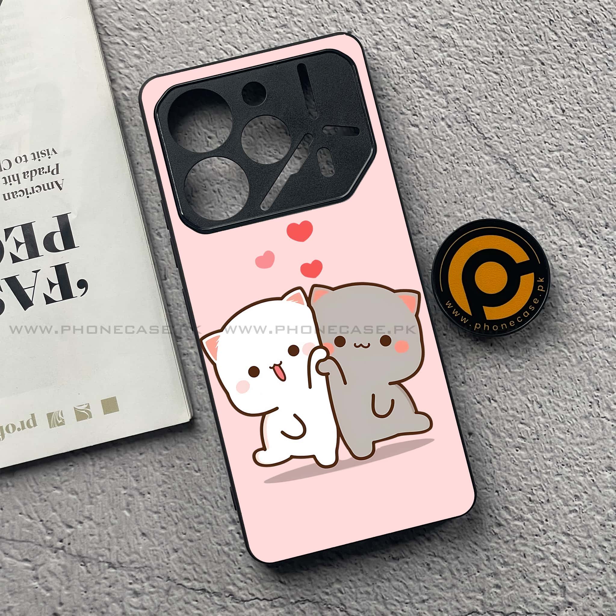 Tecno Pova 6 - Cute BuBu DuDu Series - Premium Printed Glass soft Bumper shock Proof Case