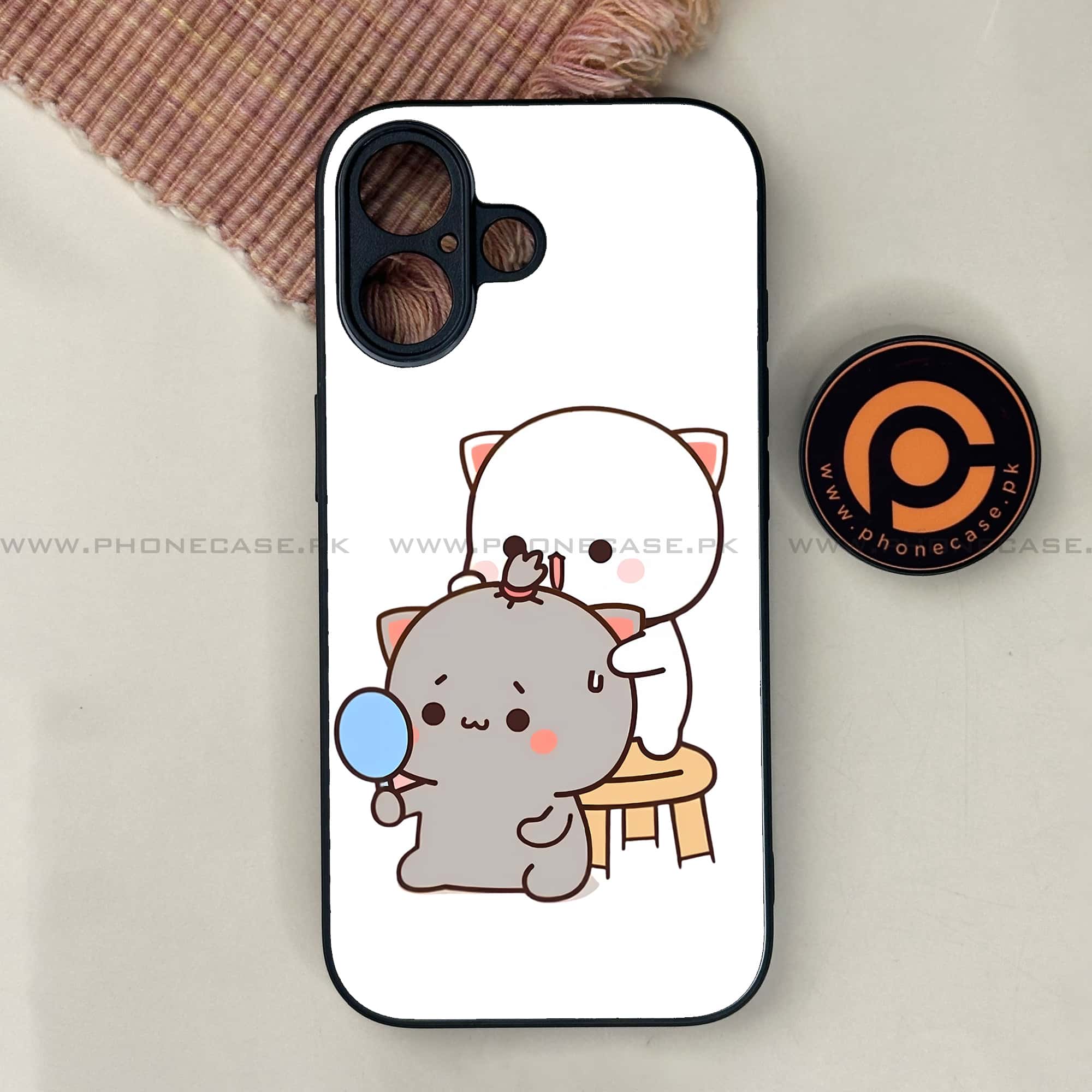 iPhone 17 - Cute BuBu DuDu Series - Premium Printed Glass soft Bumper shock Proof Case