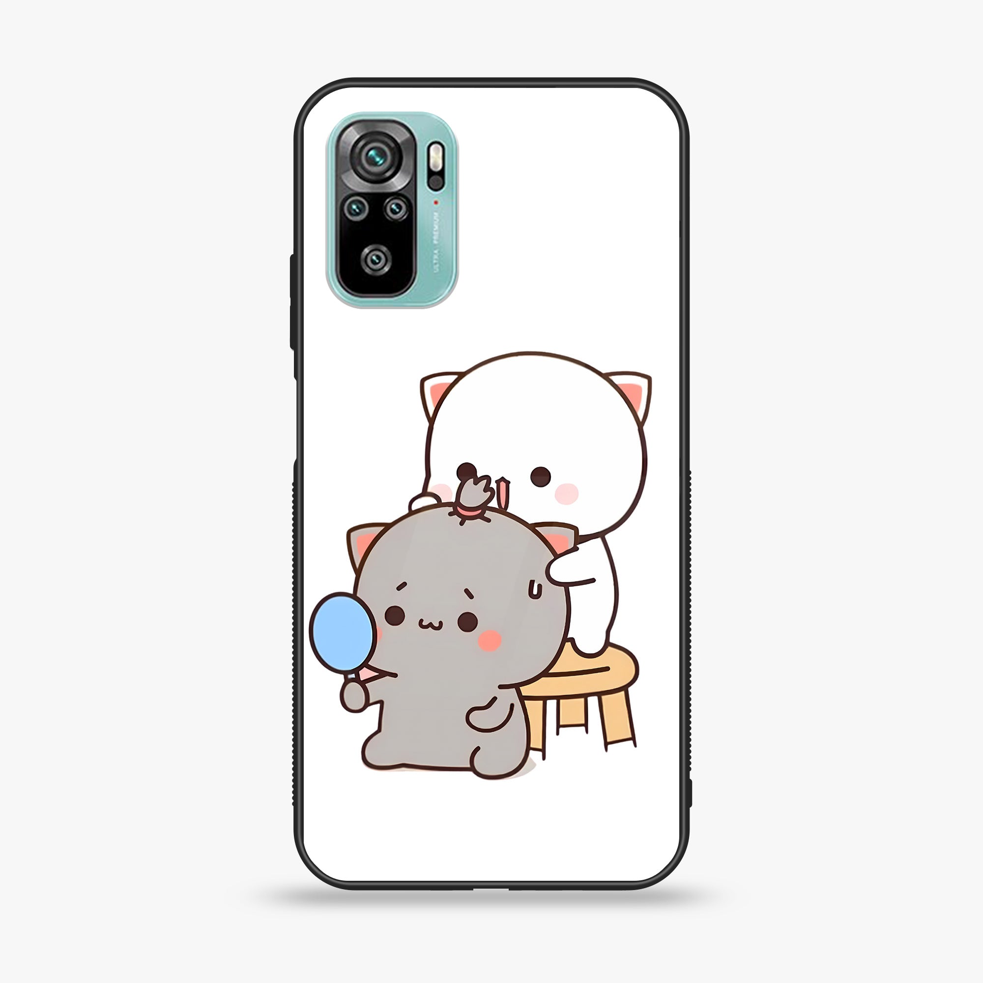 Redmi 10 - Cute BuBu DuDu Series - Premium Printed Glass soft Bumper shock Proof Case