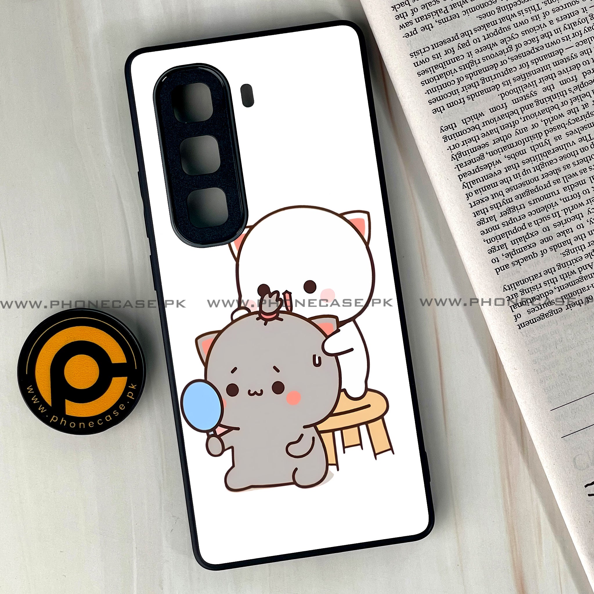 Infinix Hot 50 Pro Plus - Cute BuBu DuDu Series - Premium Printed Glass soft Bumper shock Proof Case