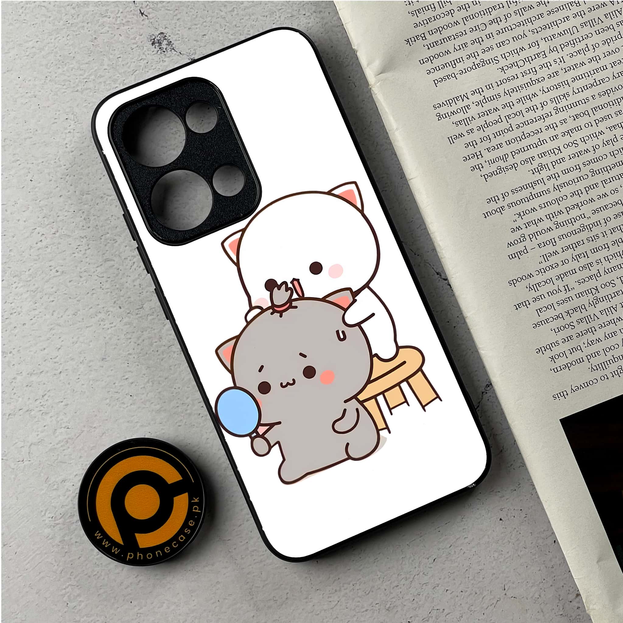 Oppo Reno 13 - Cute BuBu DuDu Series - Premium Metal Printed Soft Bumper Shockproof Case