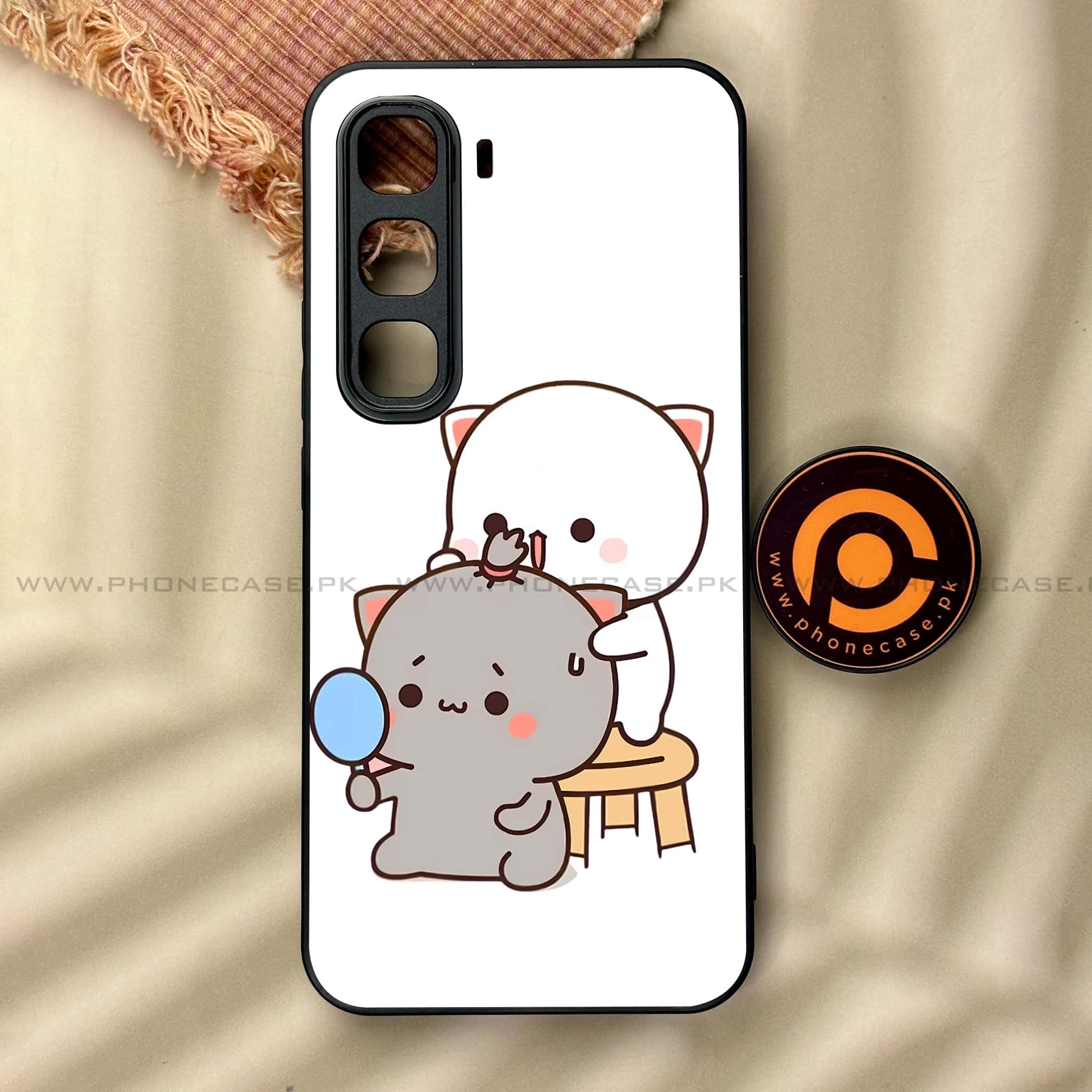 Infinix Hot 60 Pro - Cute BuBu DuDu Series - Premium Metal Printed soft Bumper shock Proof Case