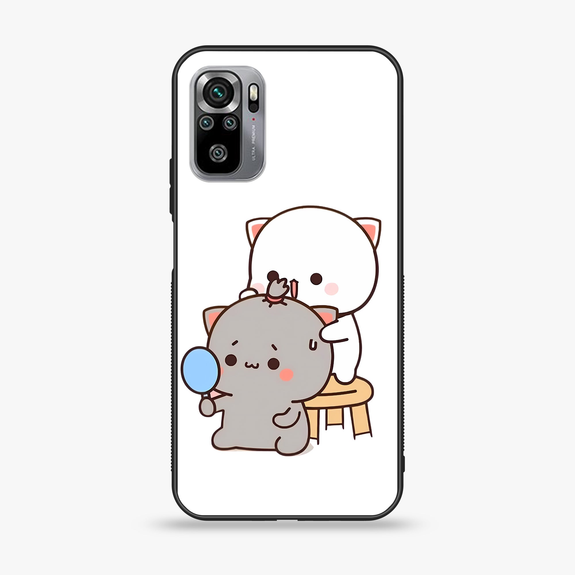 Xiaomi Redmi Note 10S- Cute BuBu DuDu Series - Premium Printed Glass soft Bumper shock Proof Case