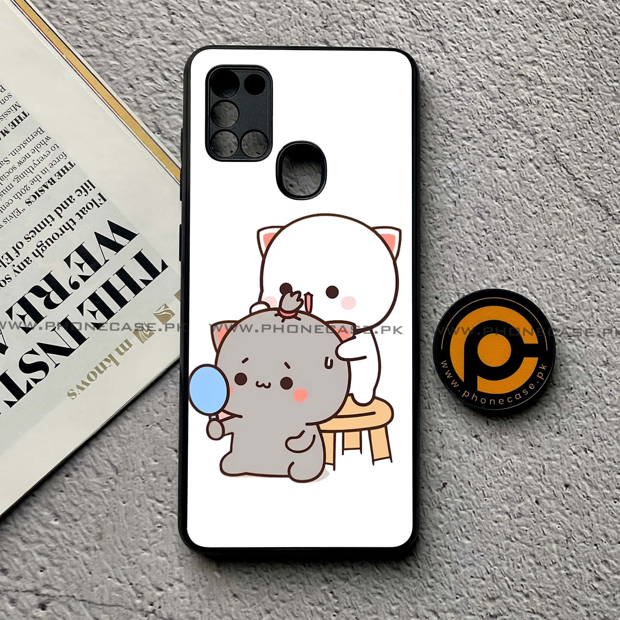 Samsung Galaxy A21s - Cute BuBu DuDu Series - Premium Printed Glass soft Bumper shock Proof Case