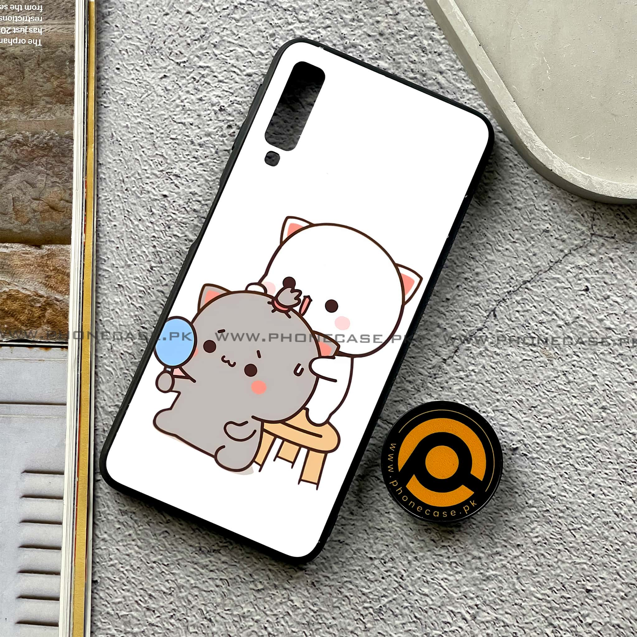 Galaxy A7 2018 - Cute BuBu DuDu Series - Premium Printed Metal soft Bumper shock Proof Case