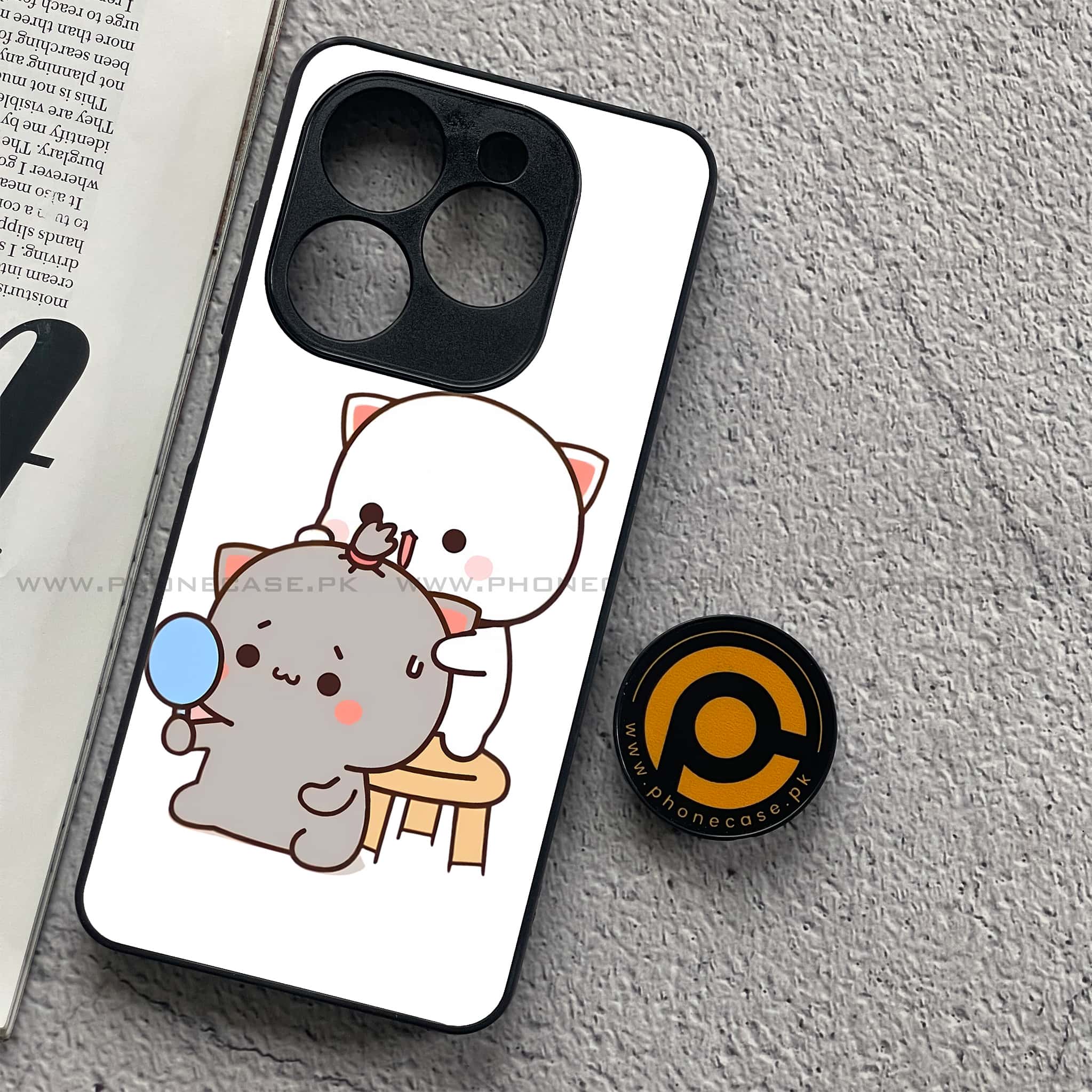 Infinix Smart 8 - Cute BuBu DuDu Series - Premium Metal Printed soft Bumper shock Proof Case