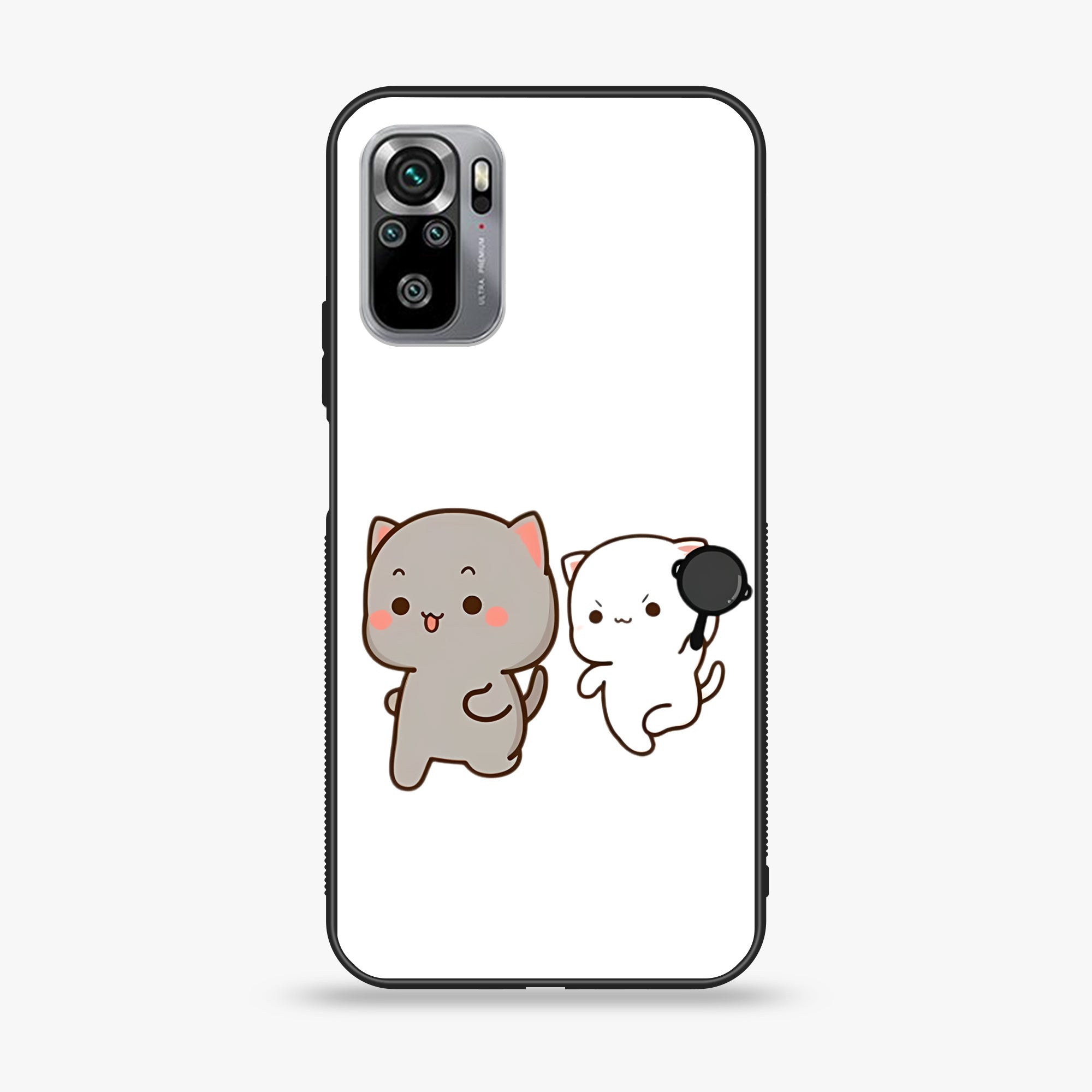 Xiaomi Redmi Note 10S- Cute BuBu DuDu Series - Premium Printed Glass soft Bumper shock Proof Case