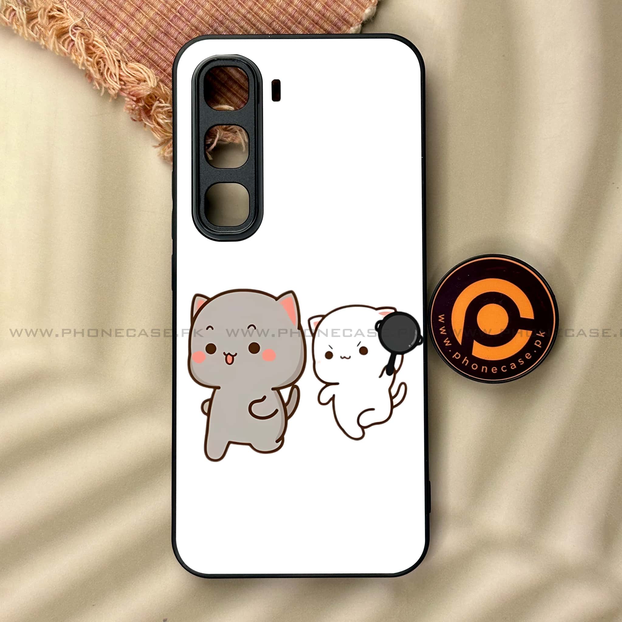Infinix Hot 60 Pro - Cute BuBu DuDu Series - Premium Metal Printed soft Bumper shock Proof Case