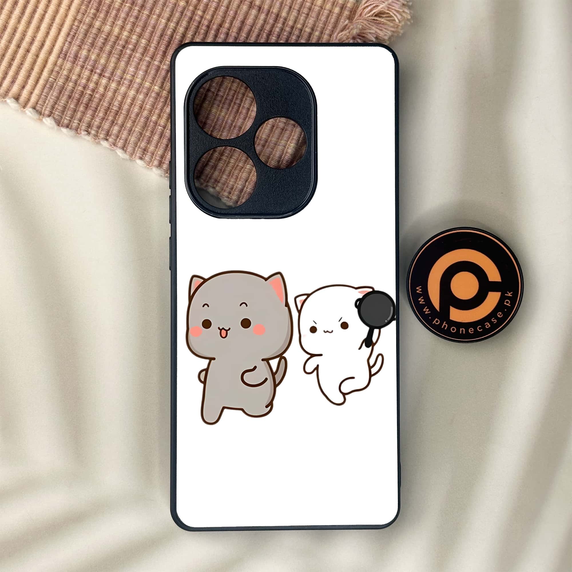 Realme GT 6 - Cute BuBu DuDu Series - Premium Metal Printed soft Bumper shock Proof Case