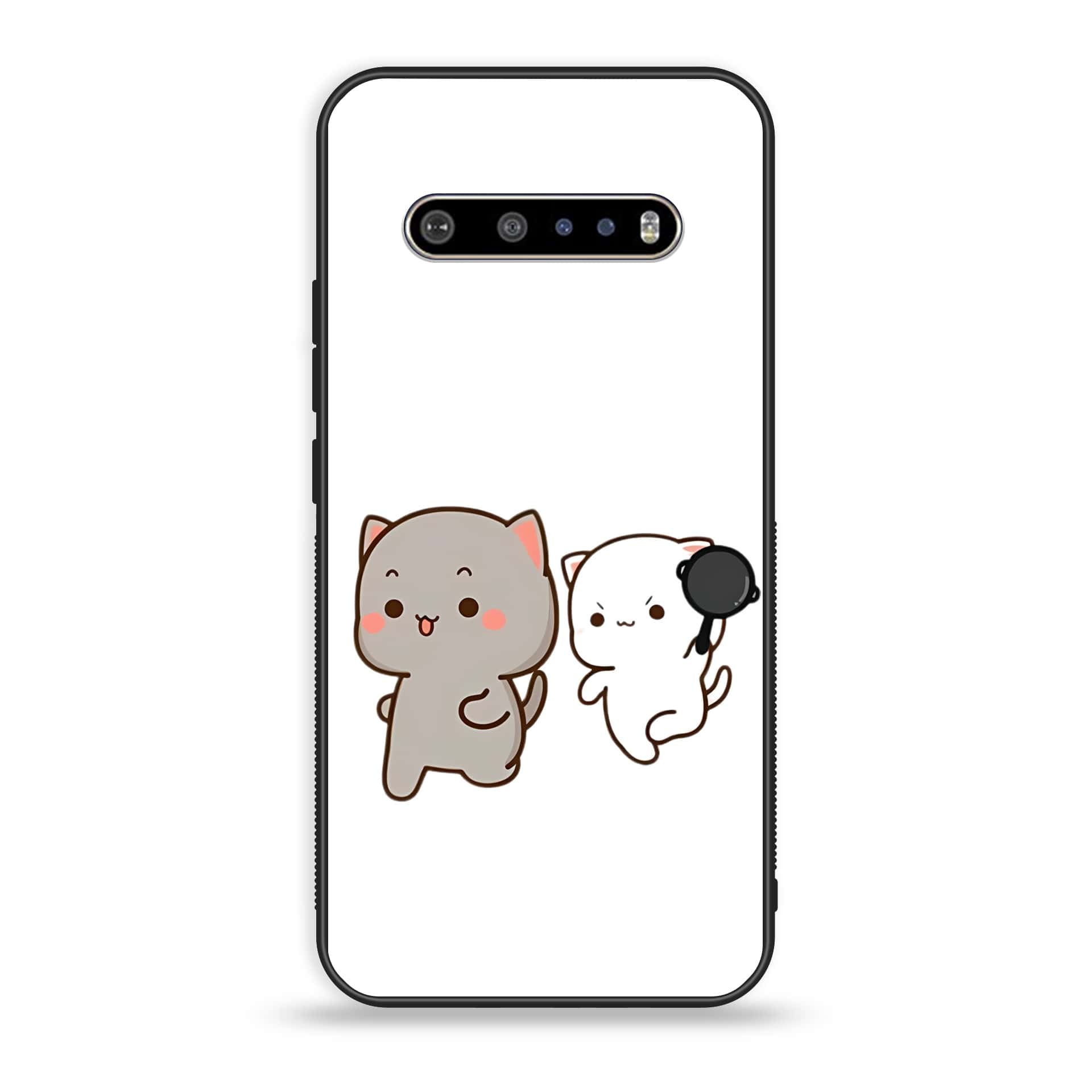 LG V60 Cute BuBu DuDu Series Premium Printed Glass soft Bumper shock Proof Case