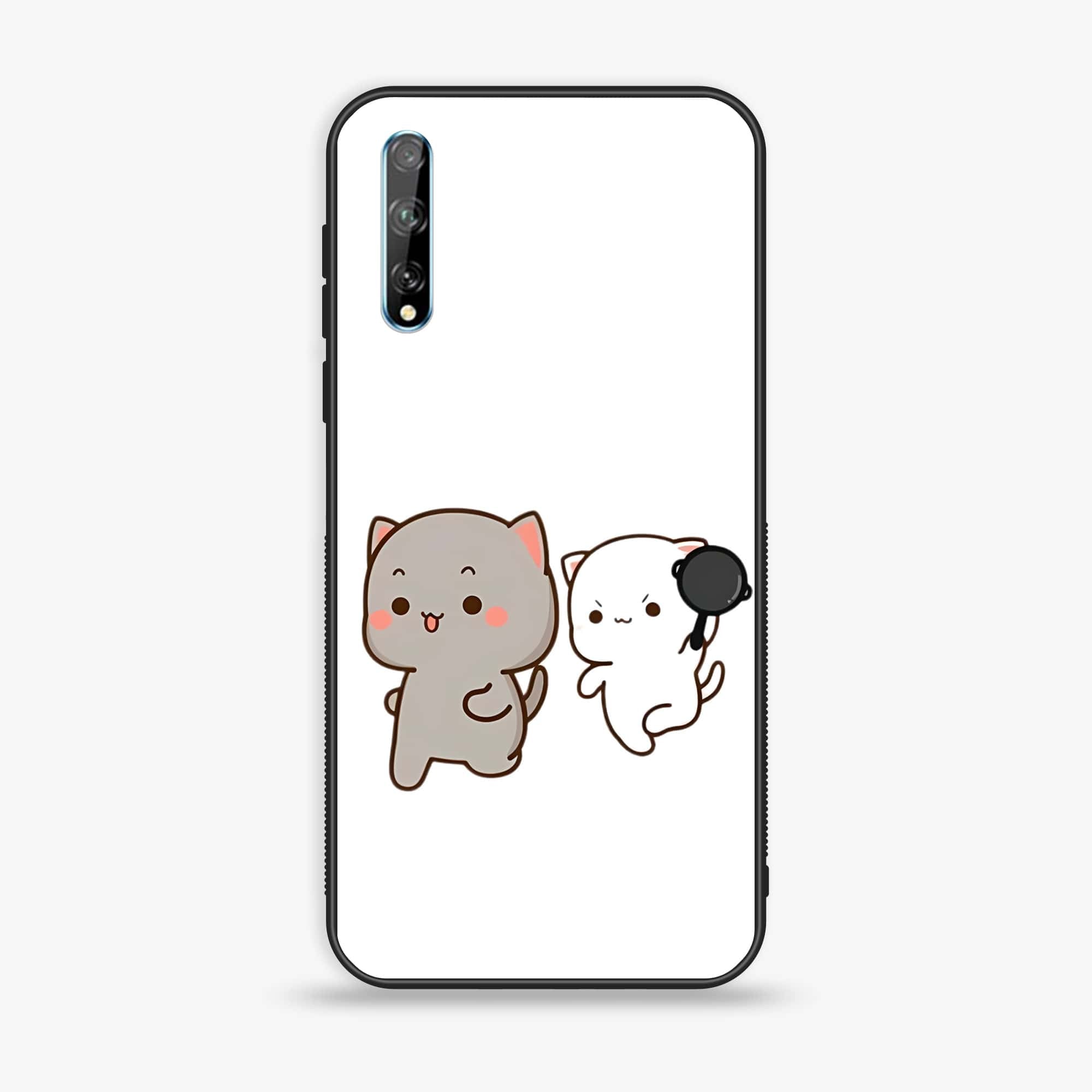 Huawei Y8p - Cute BuBu DuDu Series - Premium Printed Glass soft Bumper shock Proof Case