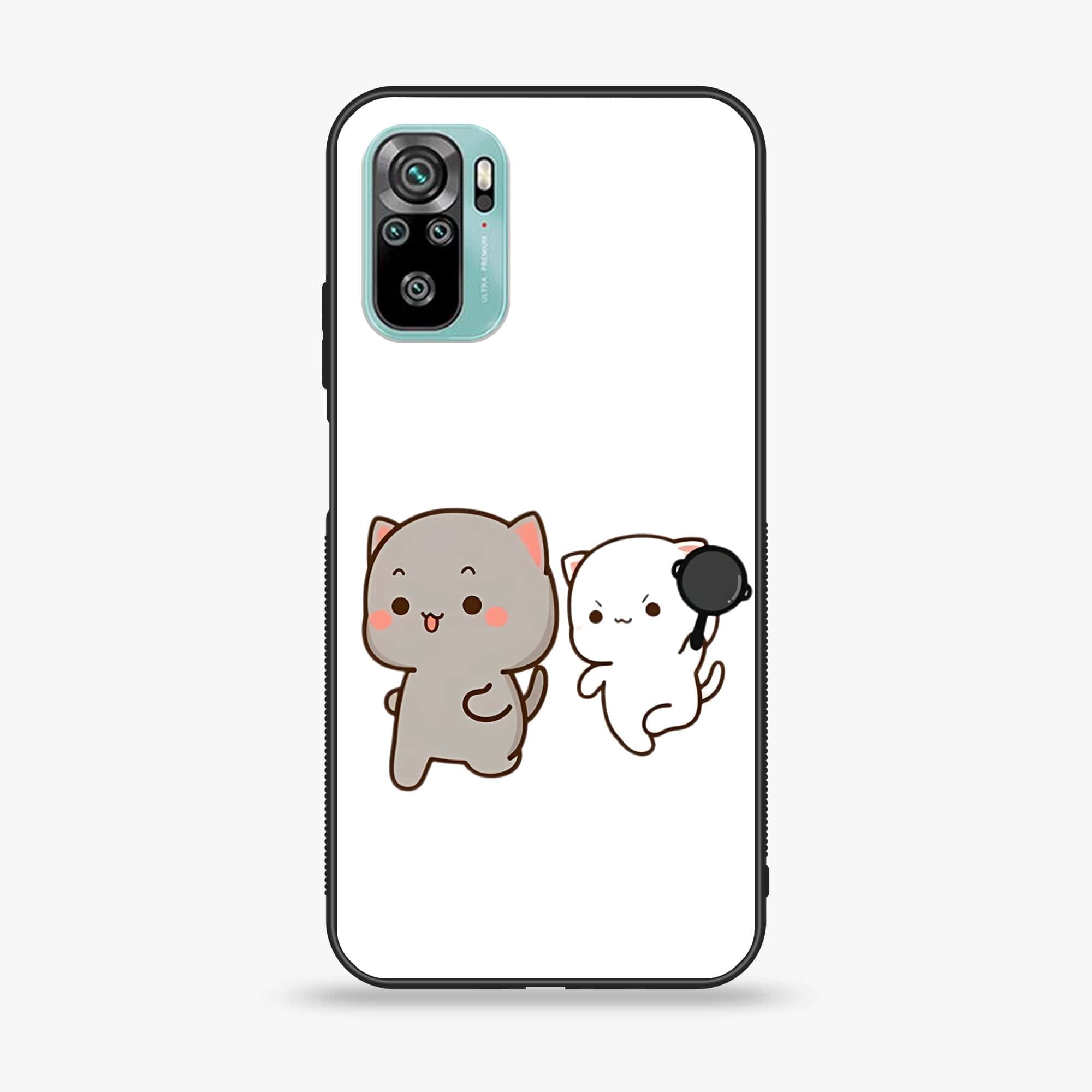 Xiaomi Redmi Note 10 - Cute BuBu DuDu Series - Premium Printed Glass soft Bumper shock Proof Case