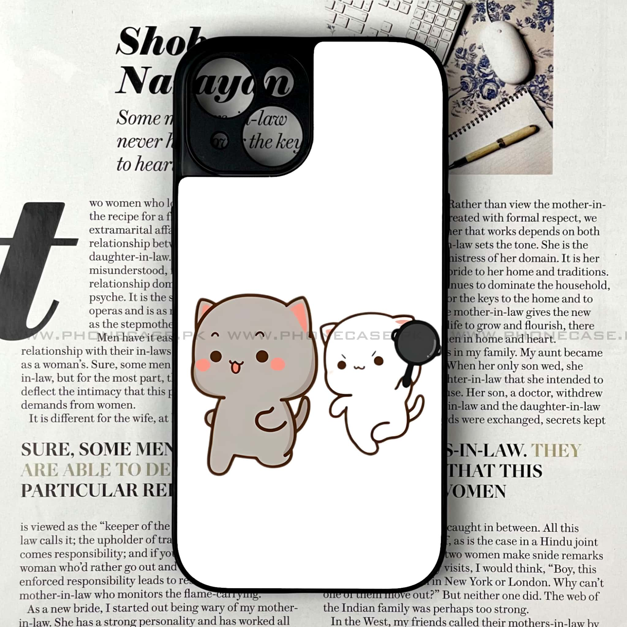 iPhone 15 - Cute BuBu DuDu Series - Premium Printed Glass soft Bumper shock Proof Case