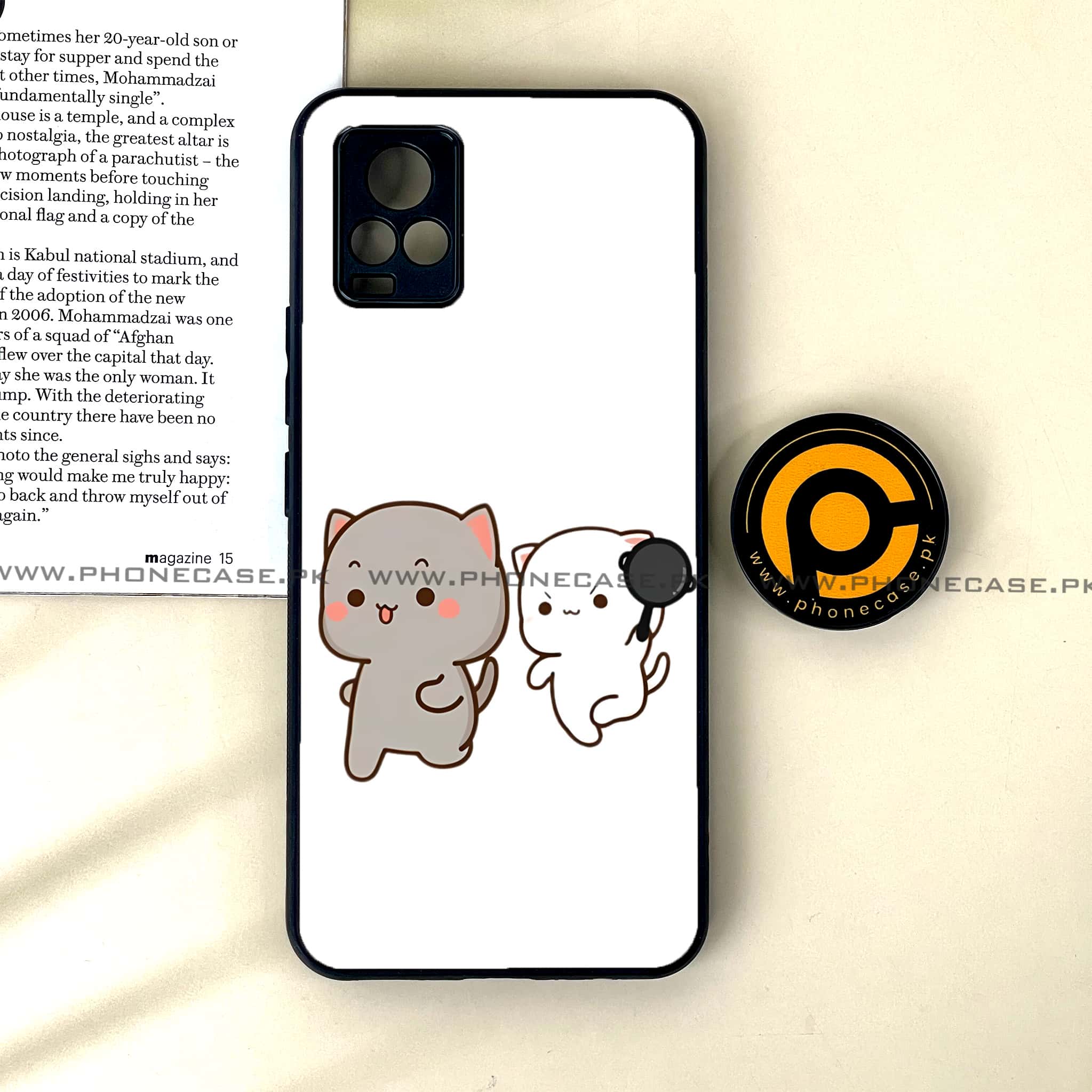 Vivo V20 - Cute BuBu DuDu Design 6 - Premium Printed Glass soft Bumper shock Proof Case CS-33572