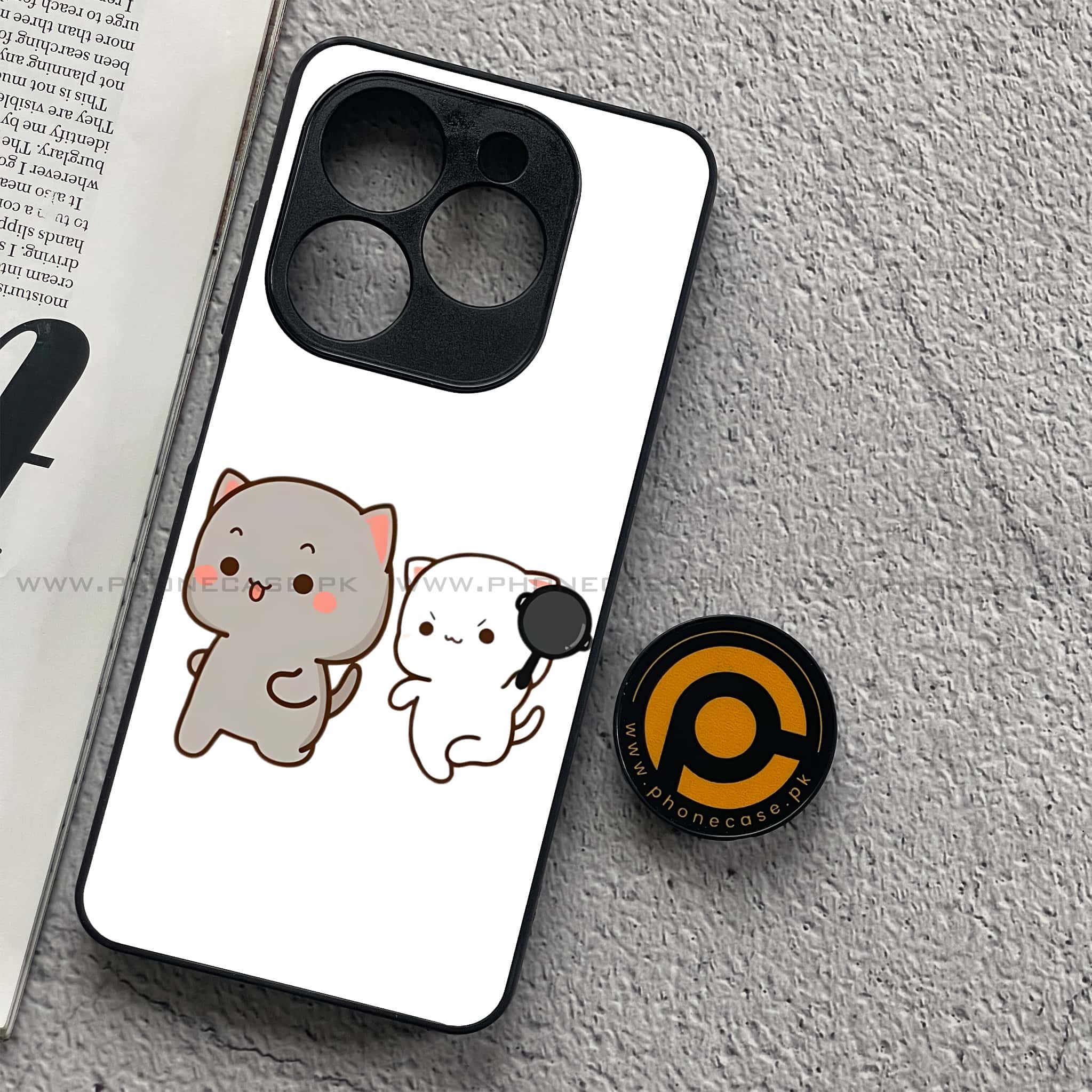 Infinix Smart 8 - Cute BuBu DuDu Series - Premium Metal Printed soft Bumper shock Proof Case