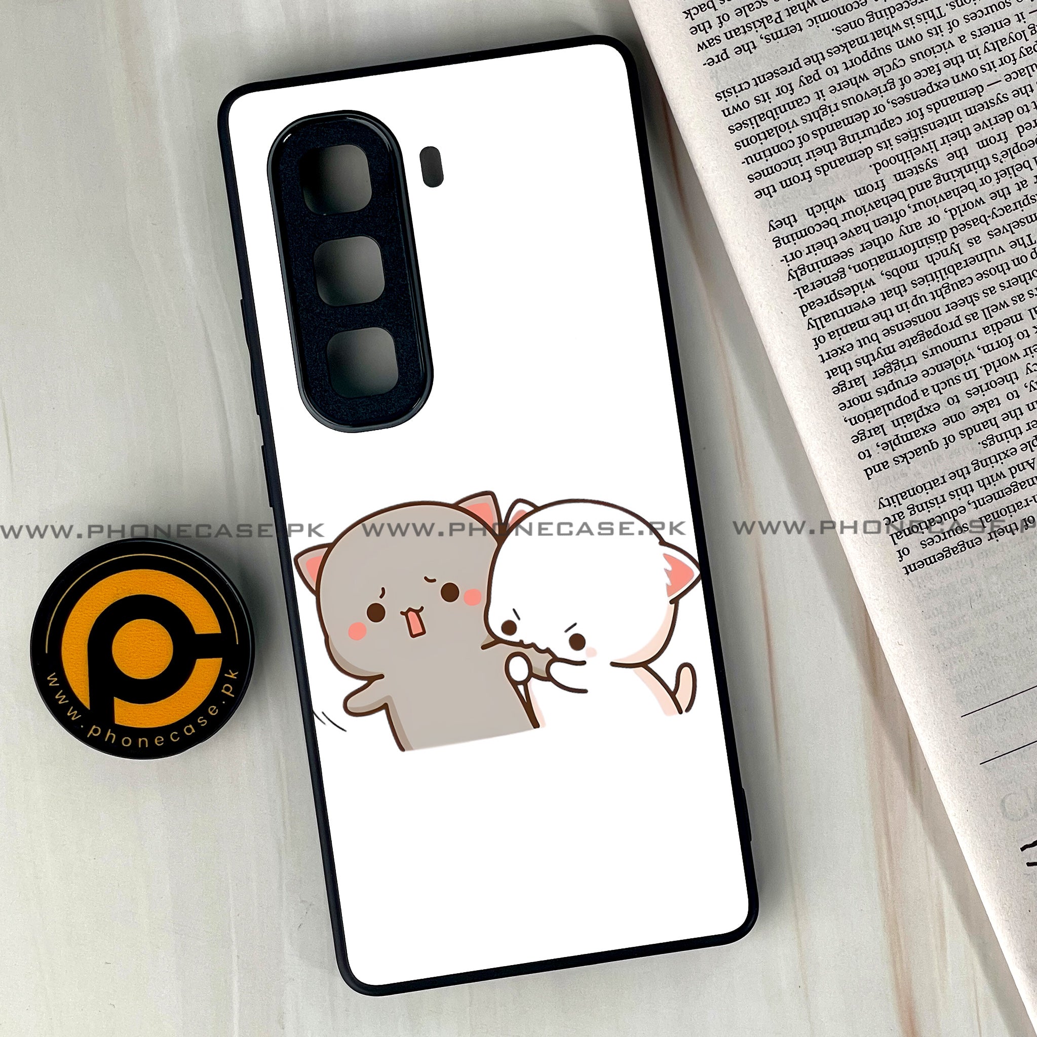 Infinix Hot 50 Pro Plus - Cute BuBu DuDu Series - Premium Printed Glass soft Bumper shock Proof Case