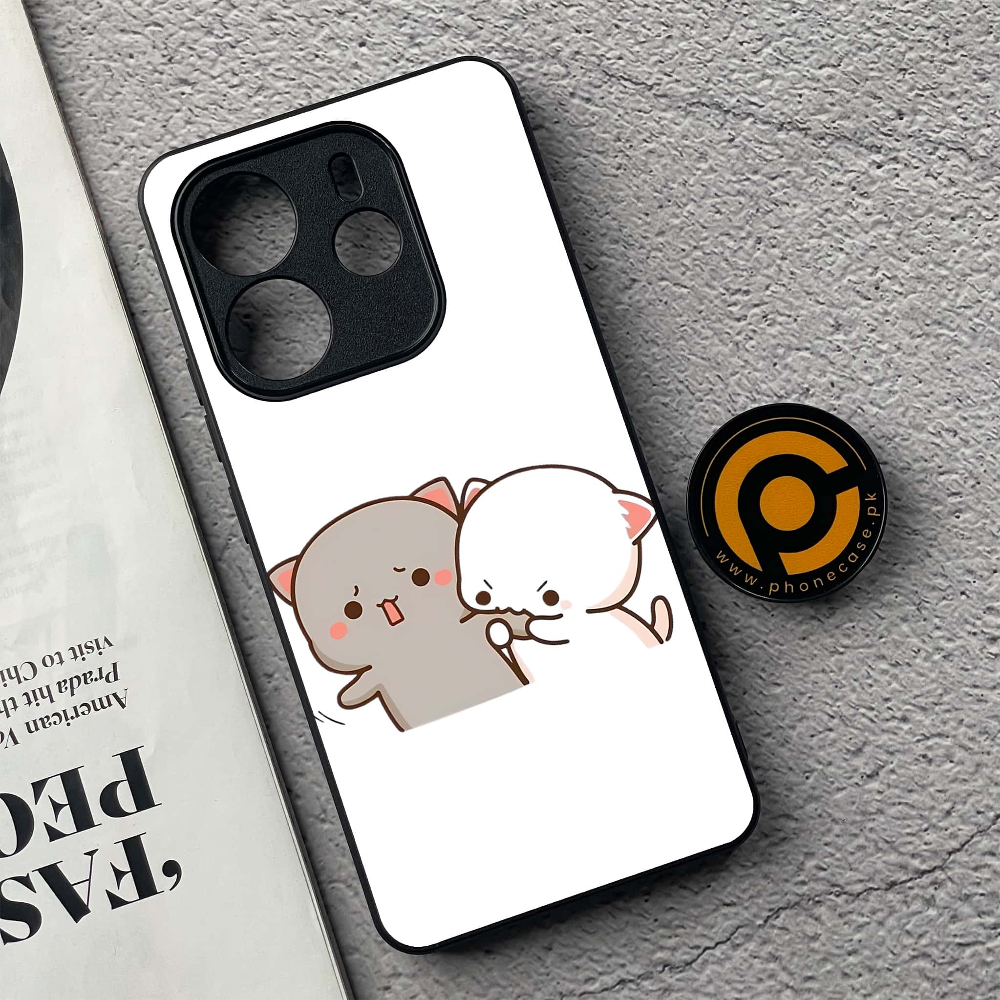 Xiaomi Redmi Note 14 - Cute BuBu DuDu Series - Premium Printed Glass soft Bumper shock Proof Case