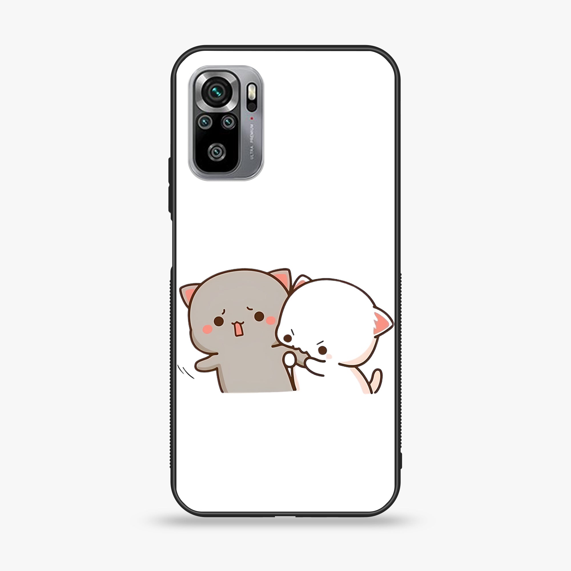 Xiaomi Redmi Note 10S- Cute BuBu DuDu Series - Premium Printed Glass soft Bumper shock Proof Case