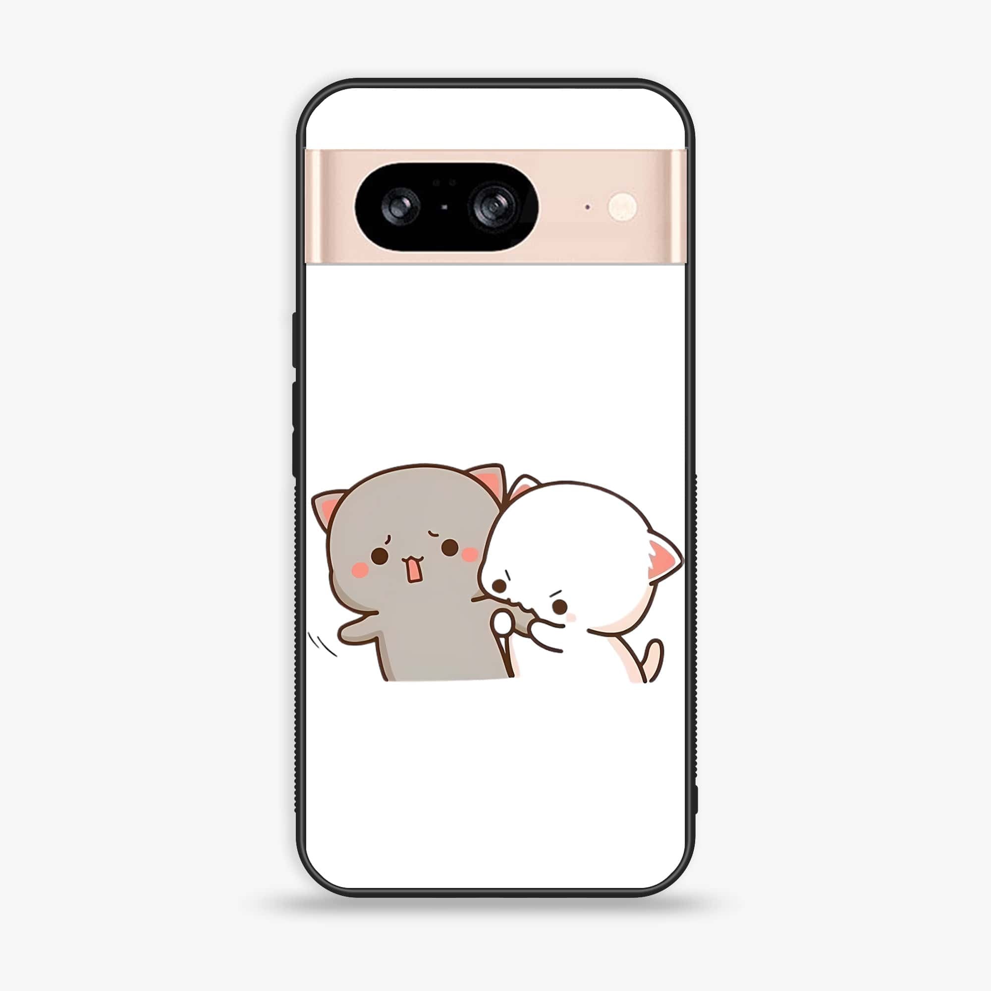 Google Pixel 8 - Cute BuBu DuDu Series - Premium Printed Glass soft Bumper shock Proof Case