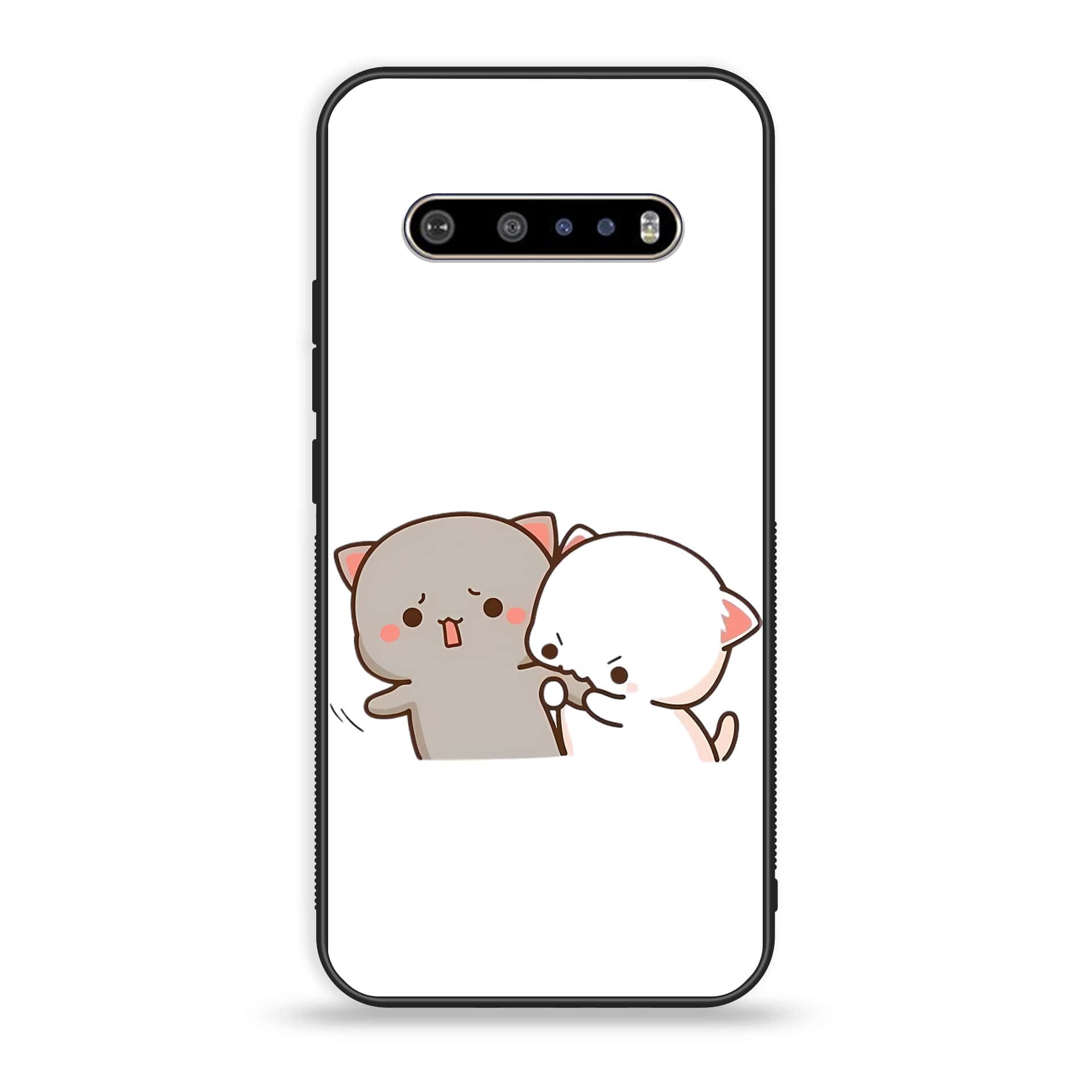 LG V60 Cute BuBu DuDu Series Premium Printed Glass soft Bumper shock Proof Case