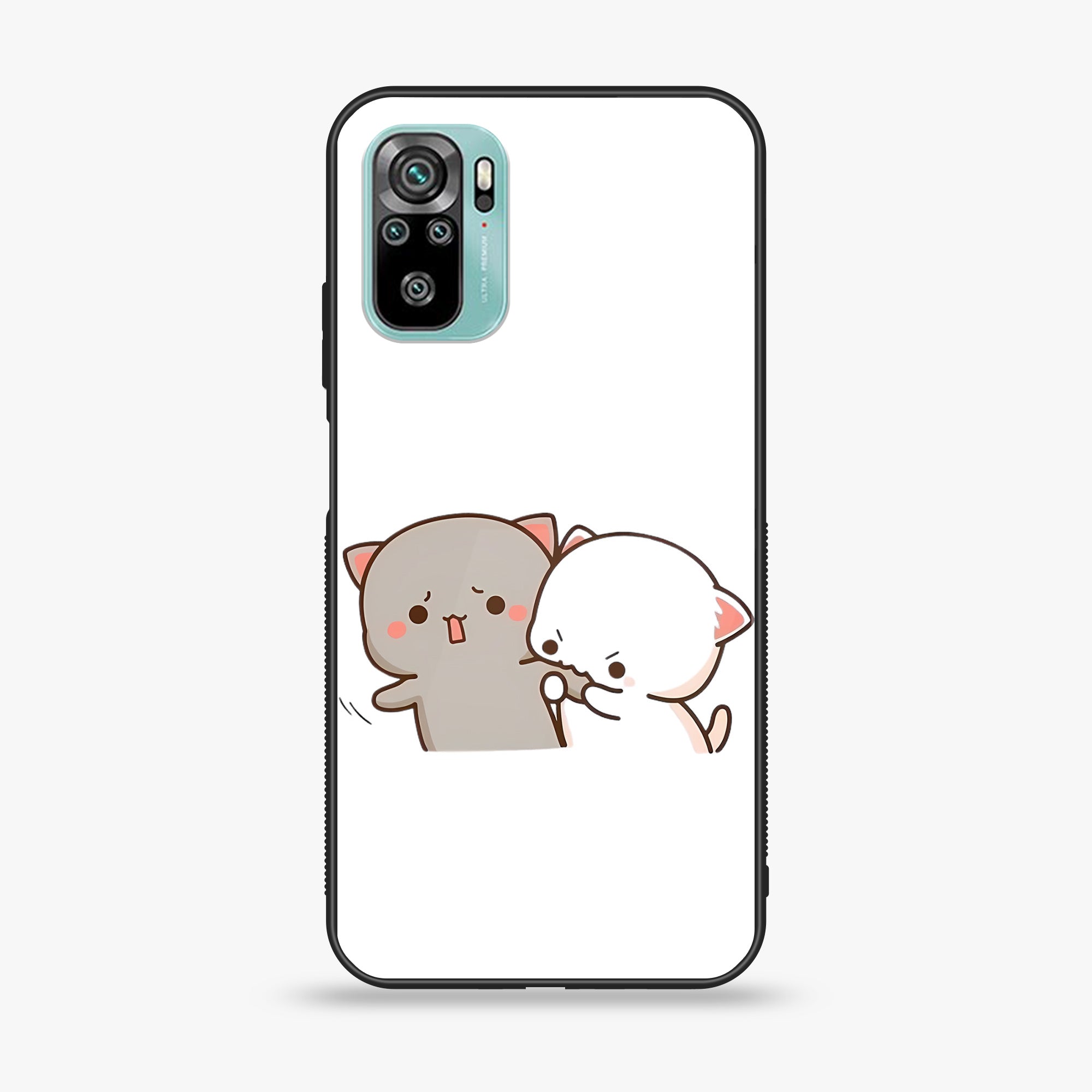 Redmi 10 - Cute BuBu DuDu Series - Premium Printed Glass soft Bumper shock Proof Case