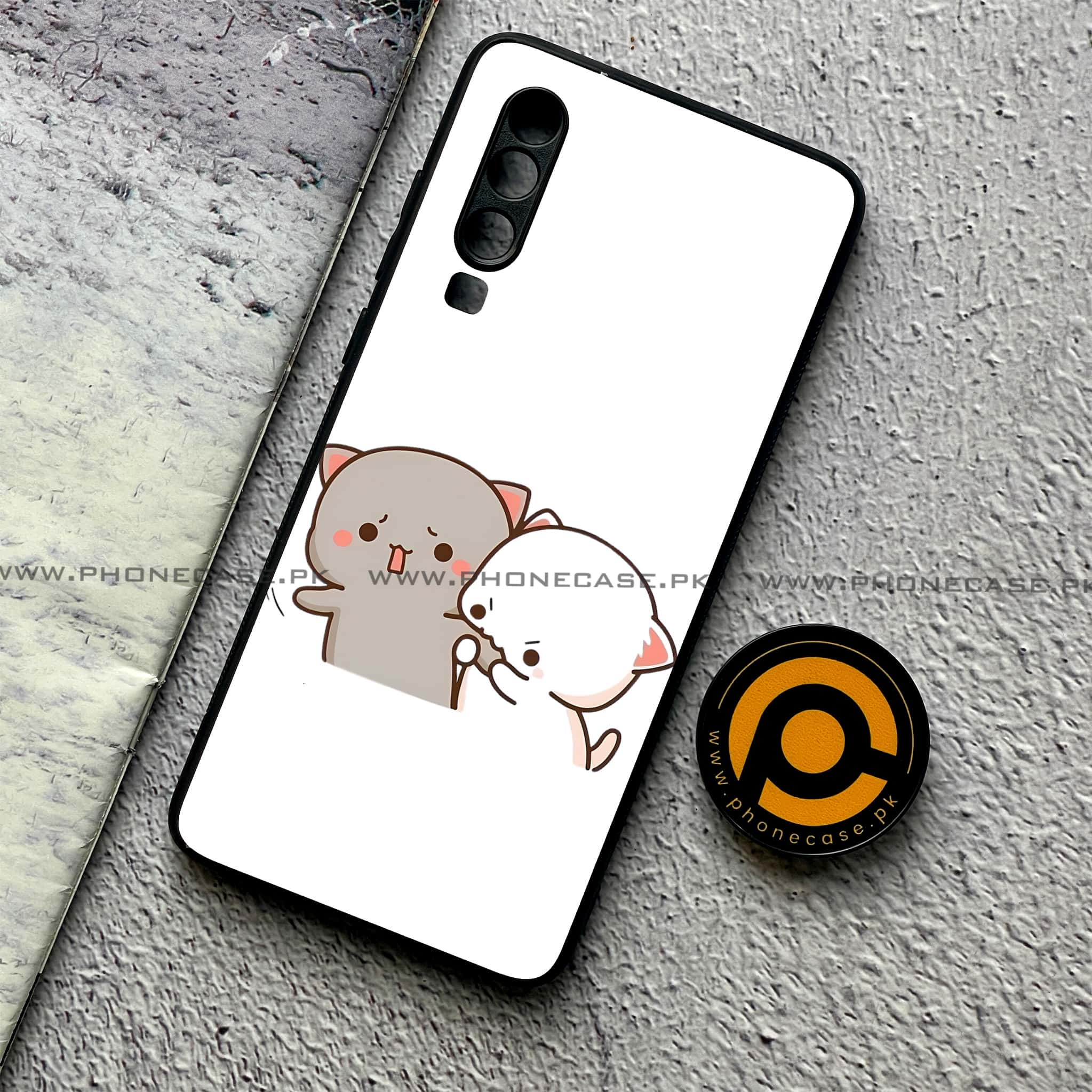 Huawei P30 - Cute BuBu DuDu Series - Premium Printed Glass soft Bumper shock Proof Case