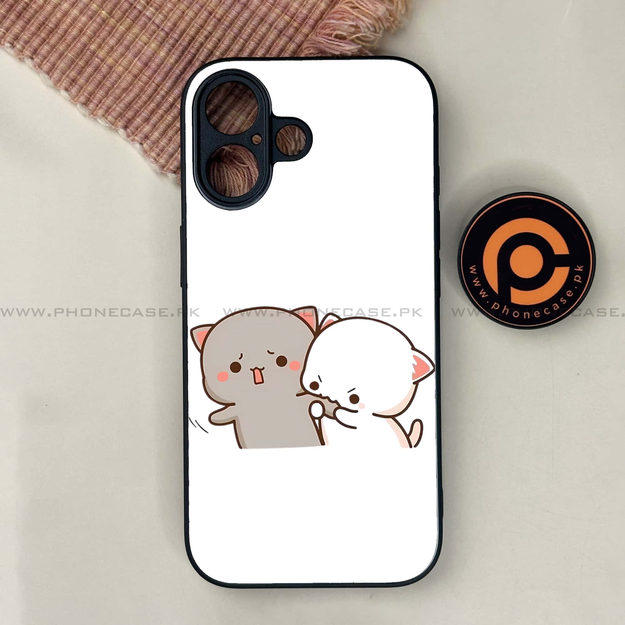 iPhone 17 - Cute BuBu DuDu Series - Premium Printed Glass soft Bumper shock Proof Case