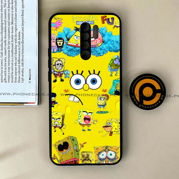 Xiaomi Redmi 9 - Cute Emoji - Premium Printed Glass soft Bumper Shock Proof Case