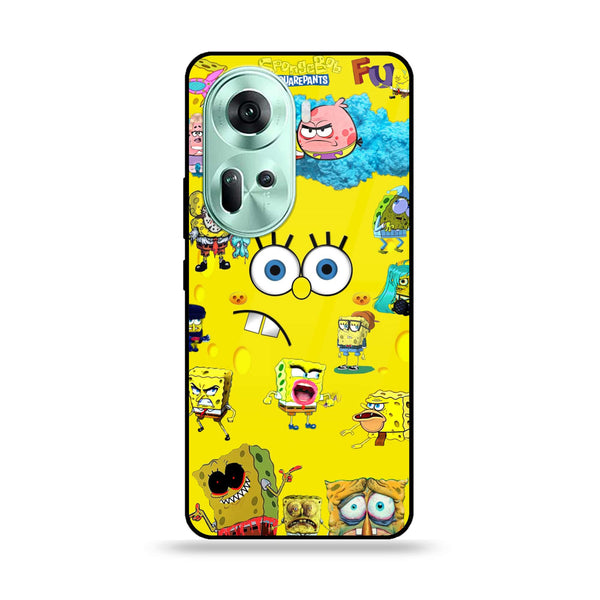 Oppo Reno 11 5G - Cute Emoji -  Premium Printed Metal soft Bumper shock Proof Case