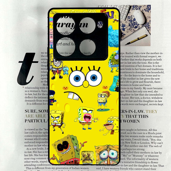 Infinix Note 40 Pro 4G - Cute Emoji - Premium Printed Glass soft Bumper shock Proof Case CS-43162