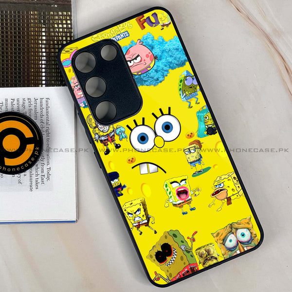 Vivo V30 Lite 4G - Cute Emoji -  Premium Printed Metal soft Bumper shock Proof Case